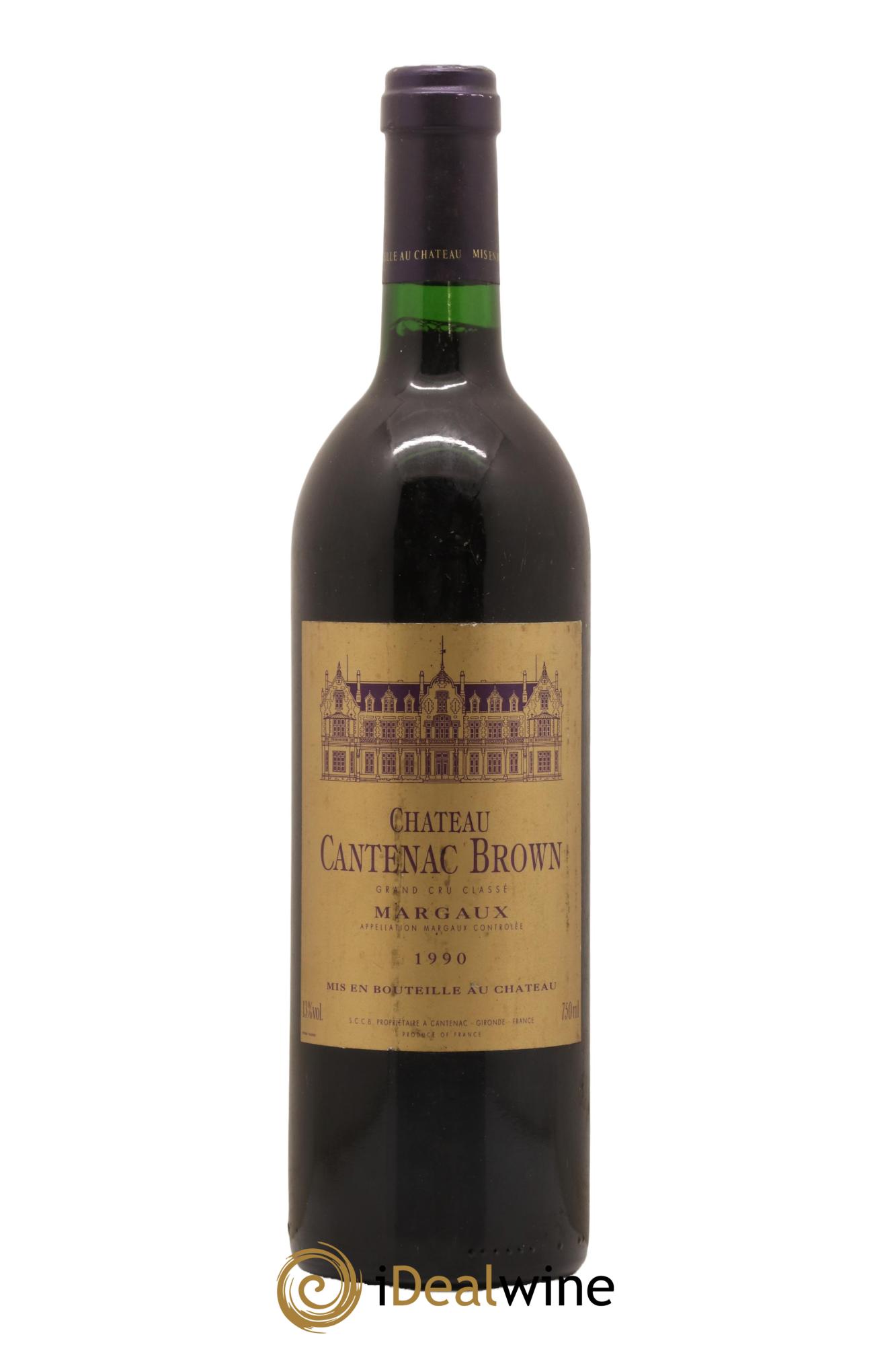Château Cantenac Brown 3ème Grand Cru Classé 1990 - Lot de 1 bouteille - 0