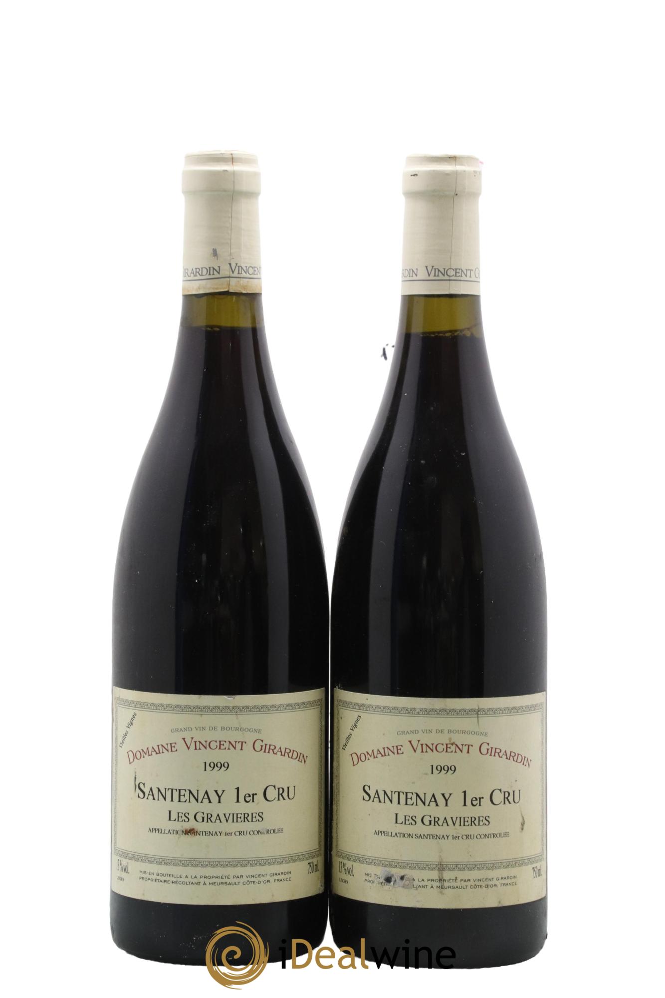Santenay 1er Cru Les Gravières Vincent Girardin (Domaine) 1999 - Lot de 2 bouteilles - 0
