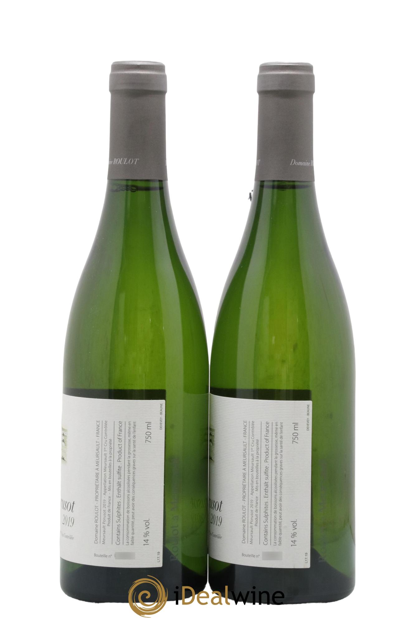 Meursault 1er Cru Le Porusot Roulot (Domaine) 2019 - Lot de 2 bouteilles - 1