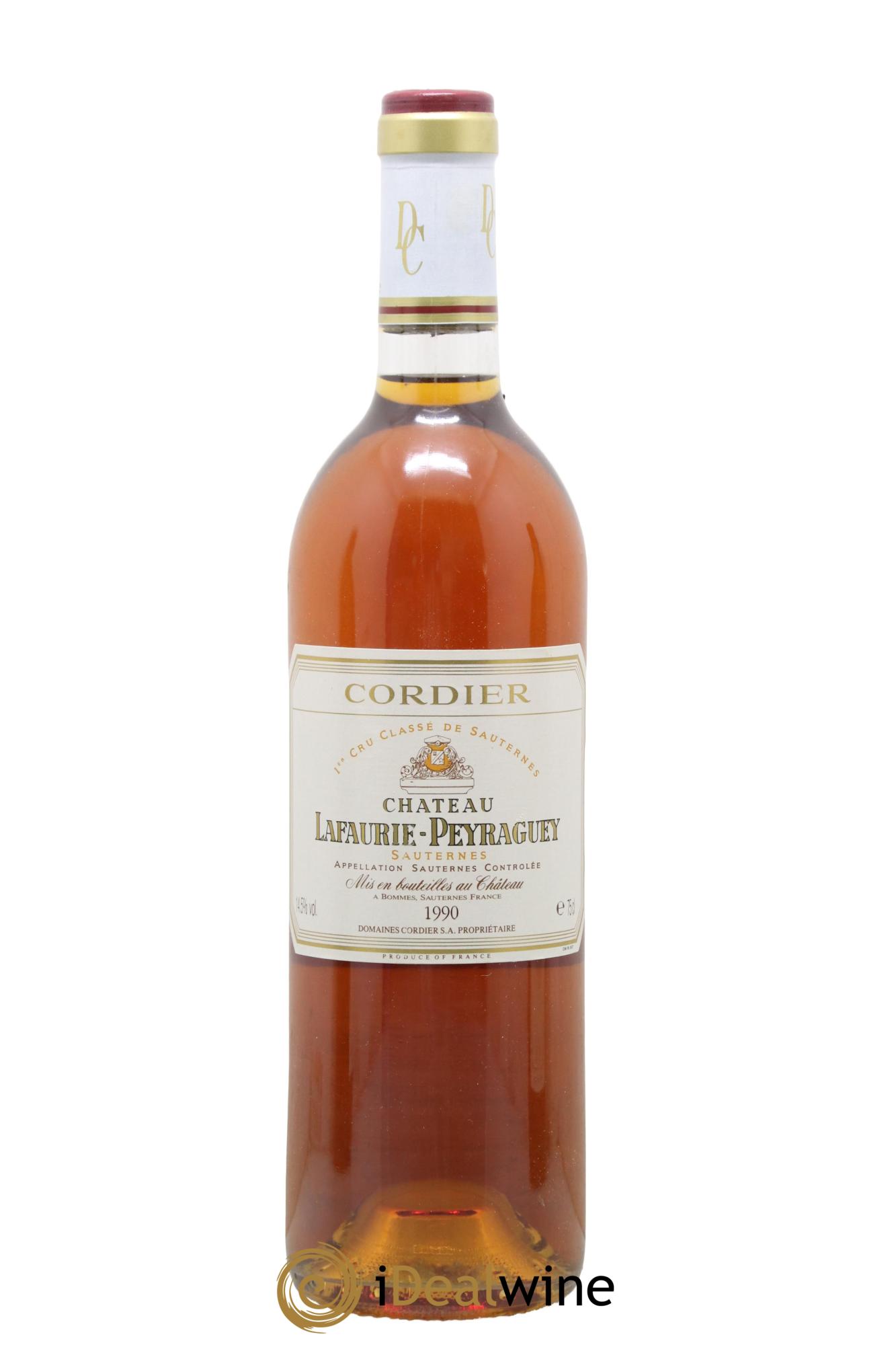 Château Lafaurie-Peyraguey 1er Grand Cru Classé 1990 - Lot de 1 bouteille - 0