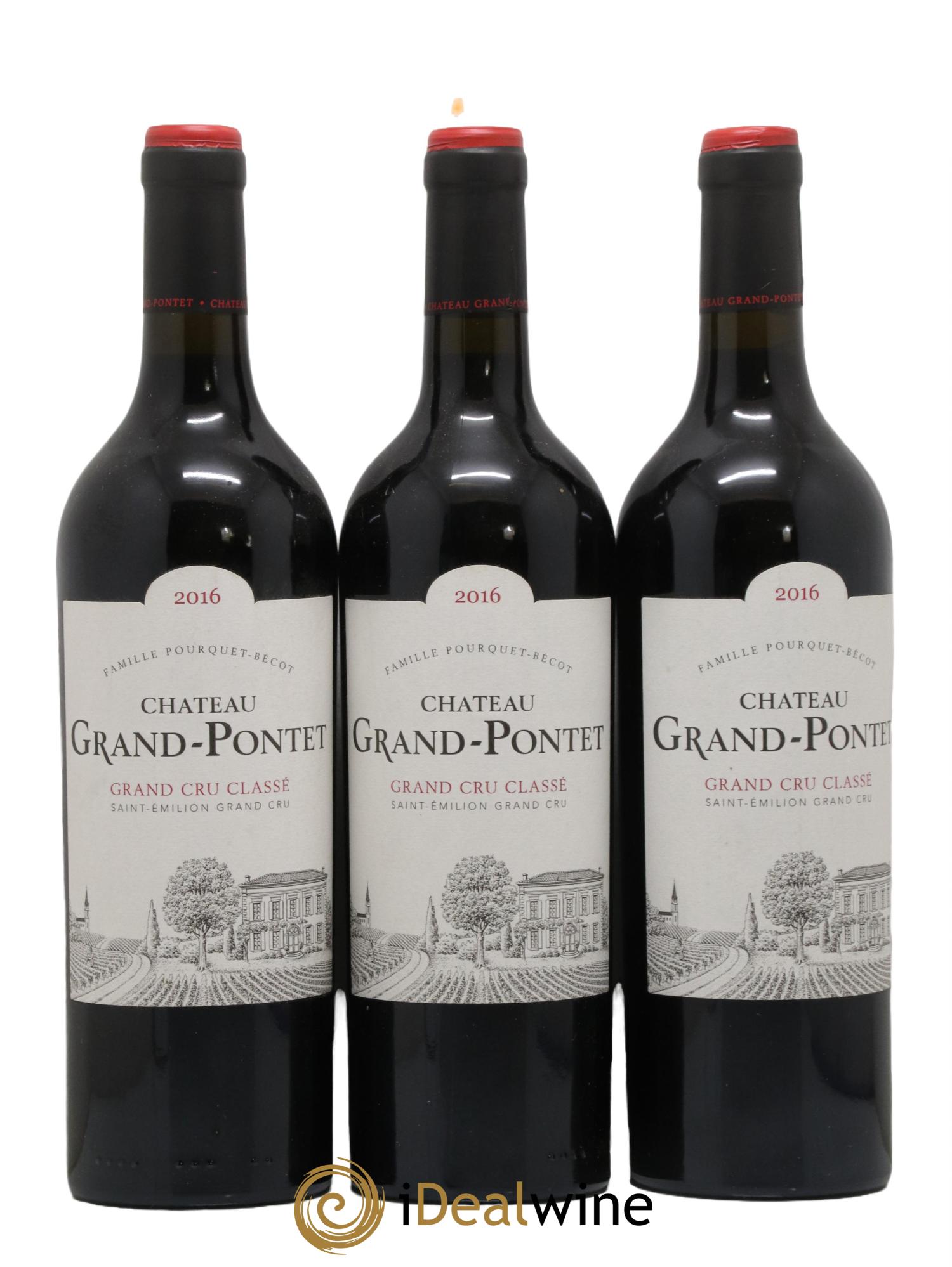 Château Grand Pontet Grand Cru Classé 2016 - Lot de 3 bouteilles - 0