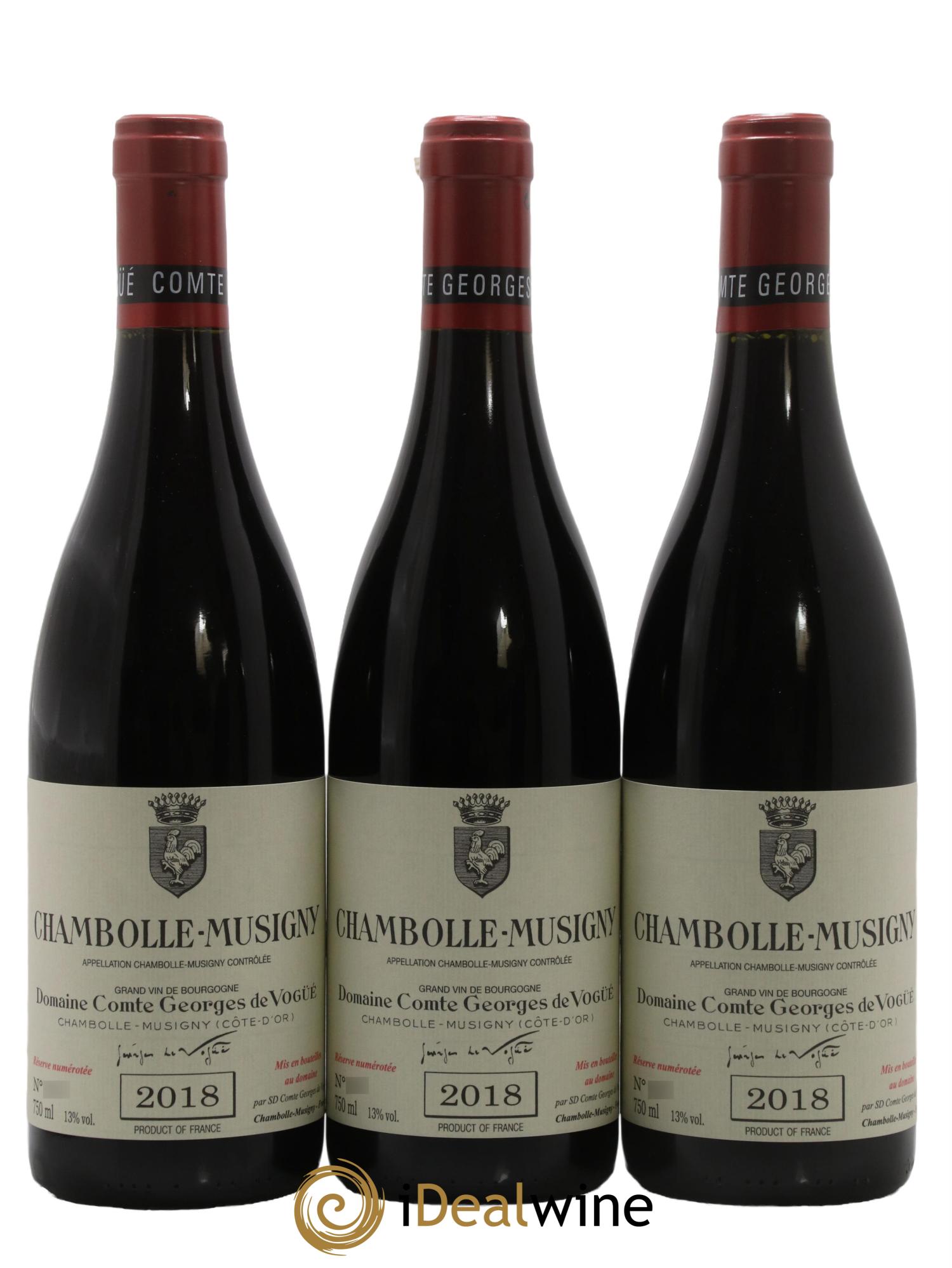 Chambolle-Musigny Comte Georges de Vogüé 2018 - Lot de 3 bouteilles - 0