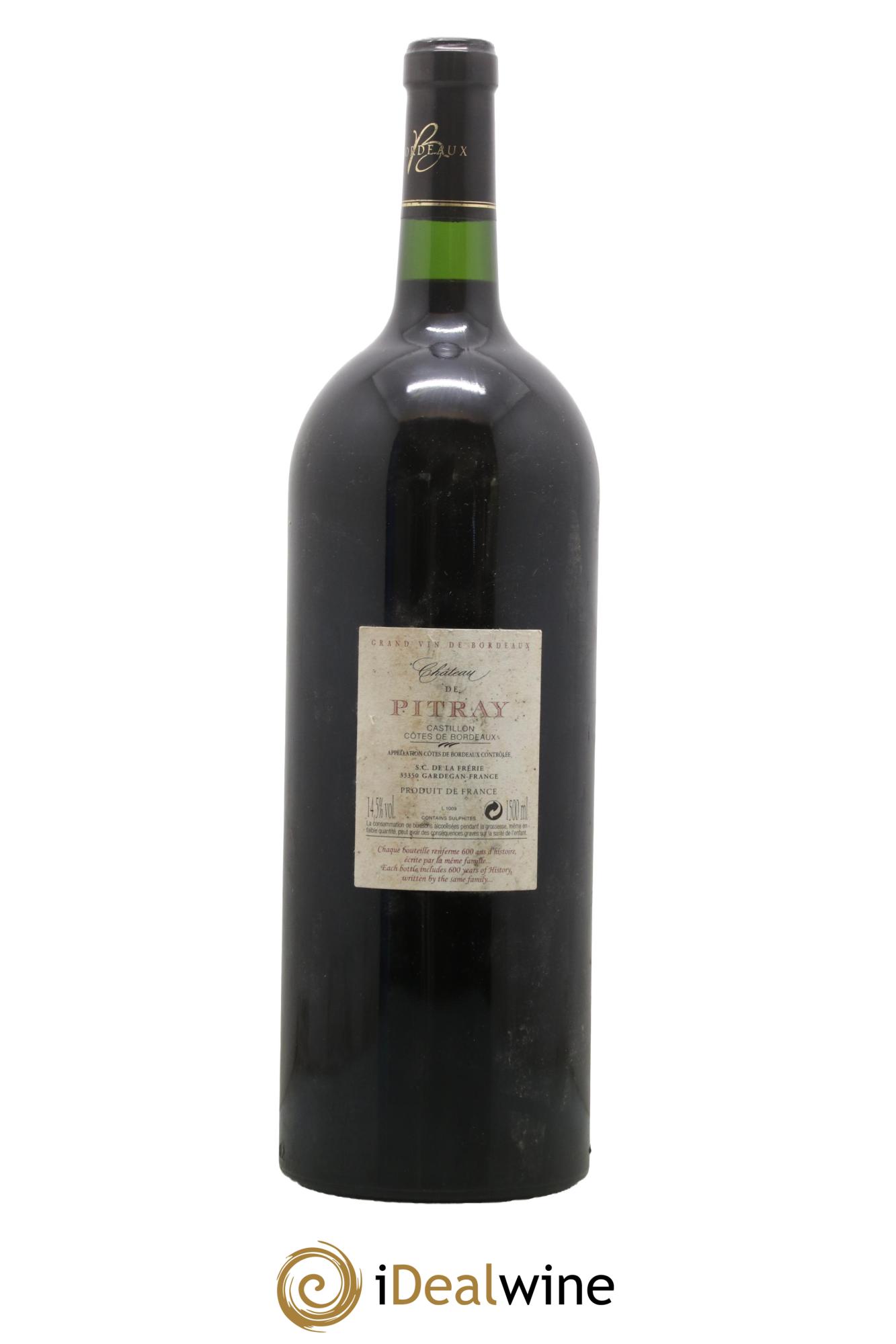 Castillon-Côtes-de-Bordeaux (Côtes-de-Castillon) Château de Pitray 2009 - Lot de 1 magnum - 1