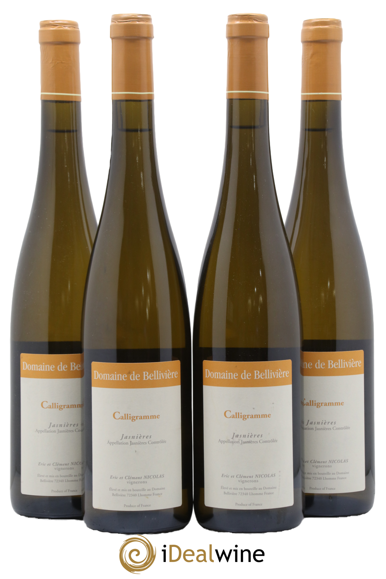 Jasnières Calligramme Domaine de Bellivière 2019 - Lot de 4 bouteilles - 0