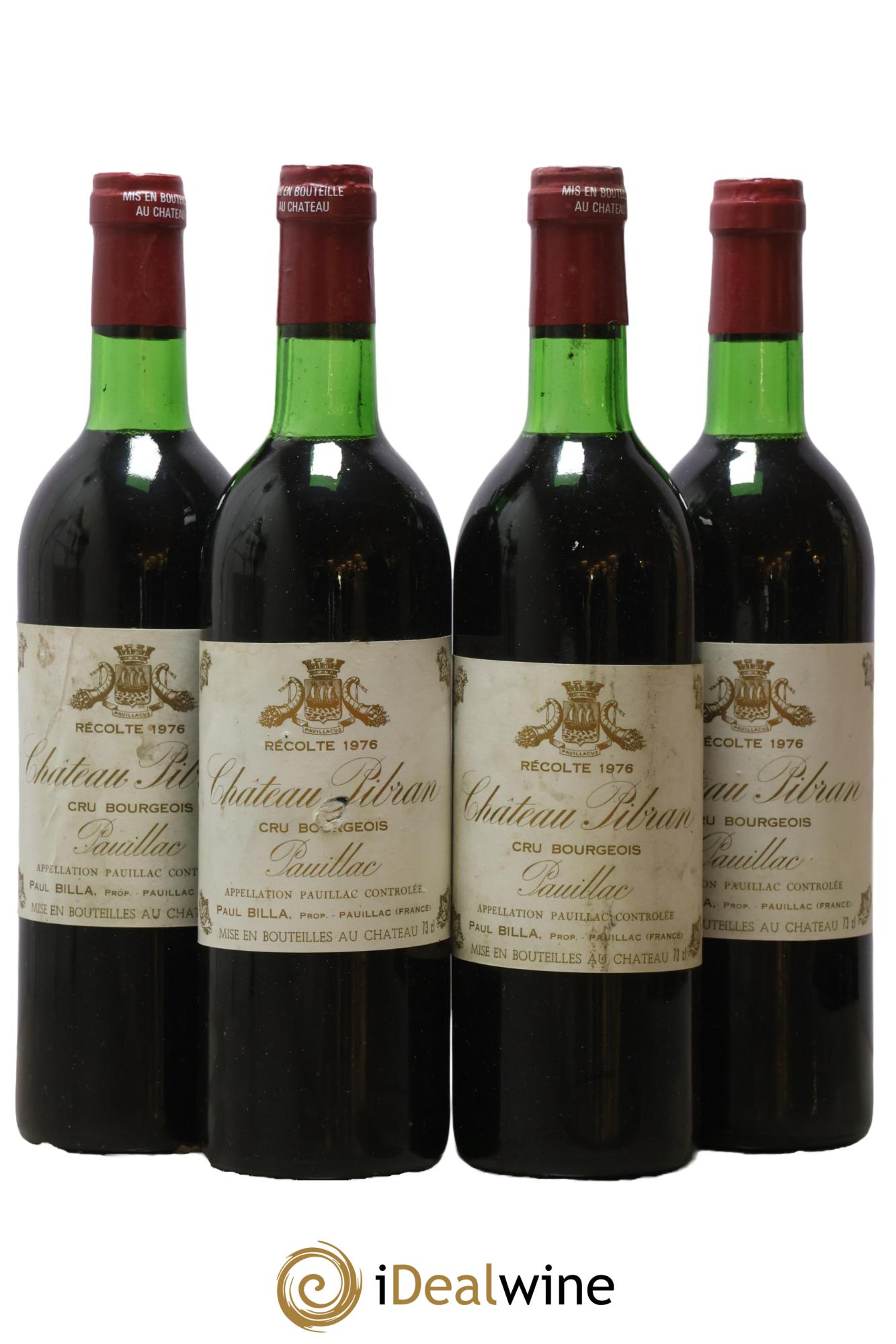 Château Pibran 1976 - Lot of 4 bottles - 0