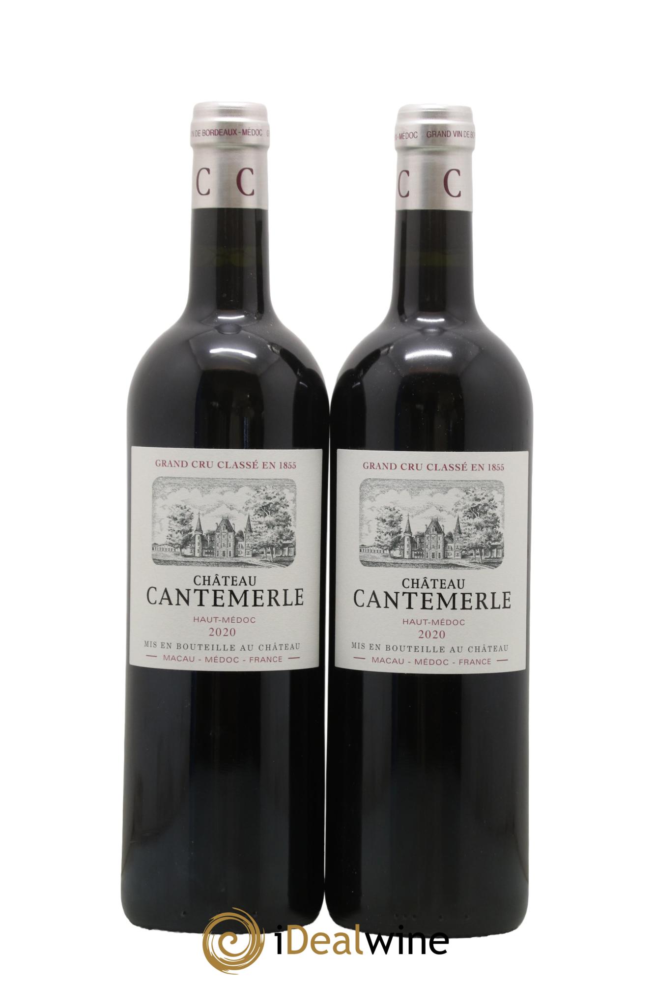 Château Cantemerle 5ème Grand Cru Classé 2020 - Lotto di 2 bottiglie - 0
