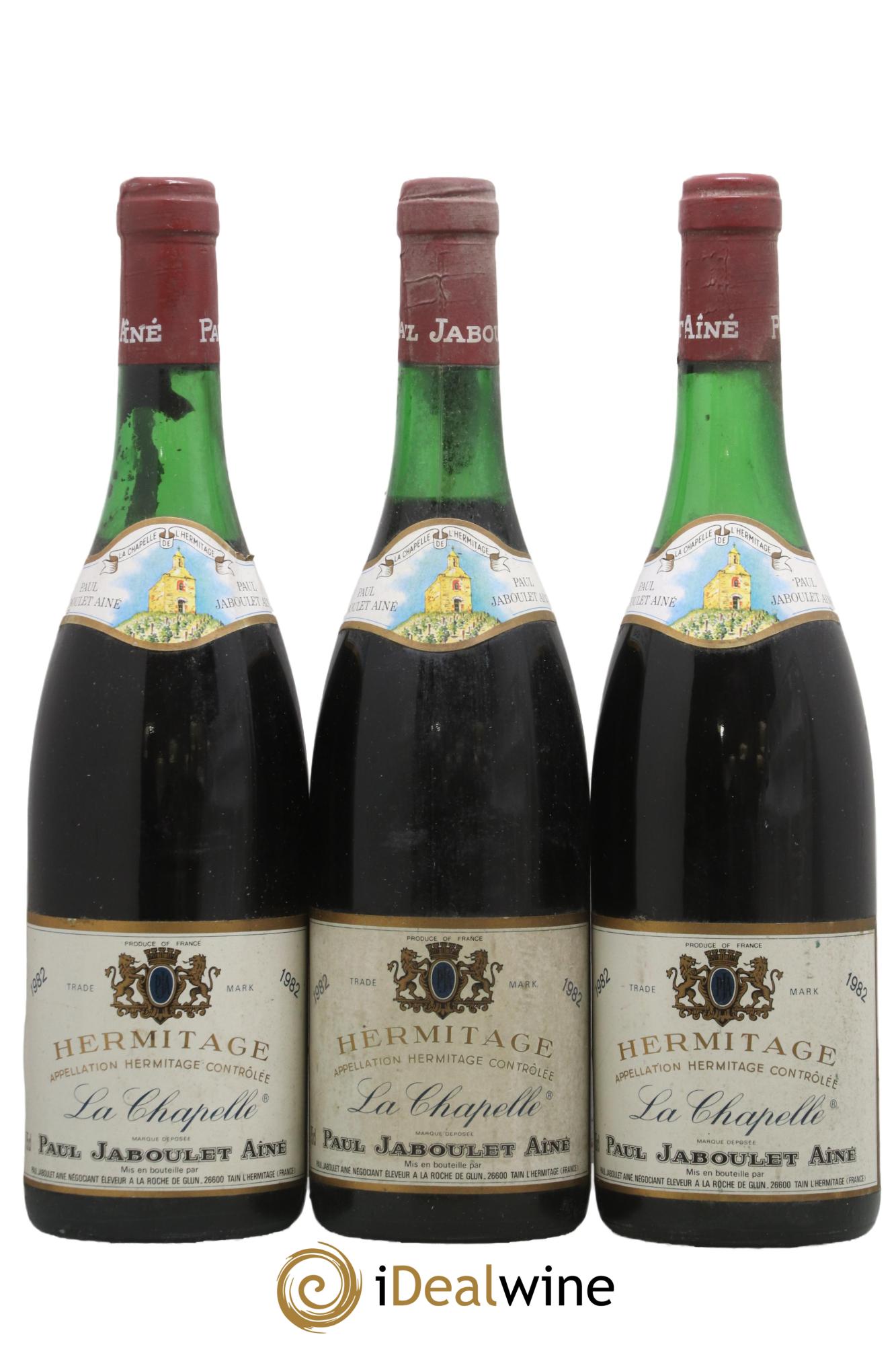 Hermitage La Chapelle Paul Jaboulet Ainé 1982 - Posten von 3 Flaschen - 0