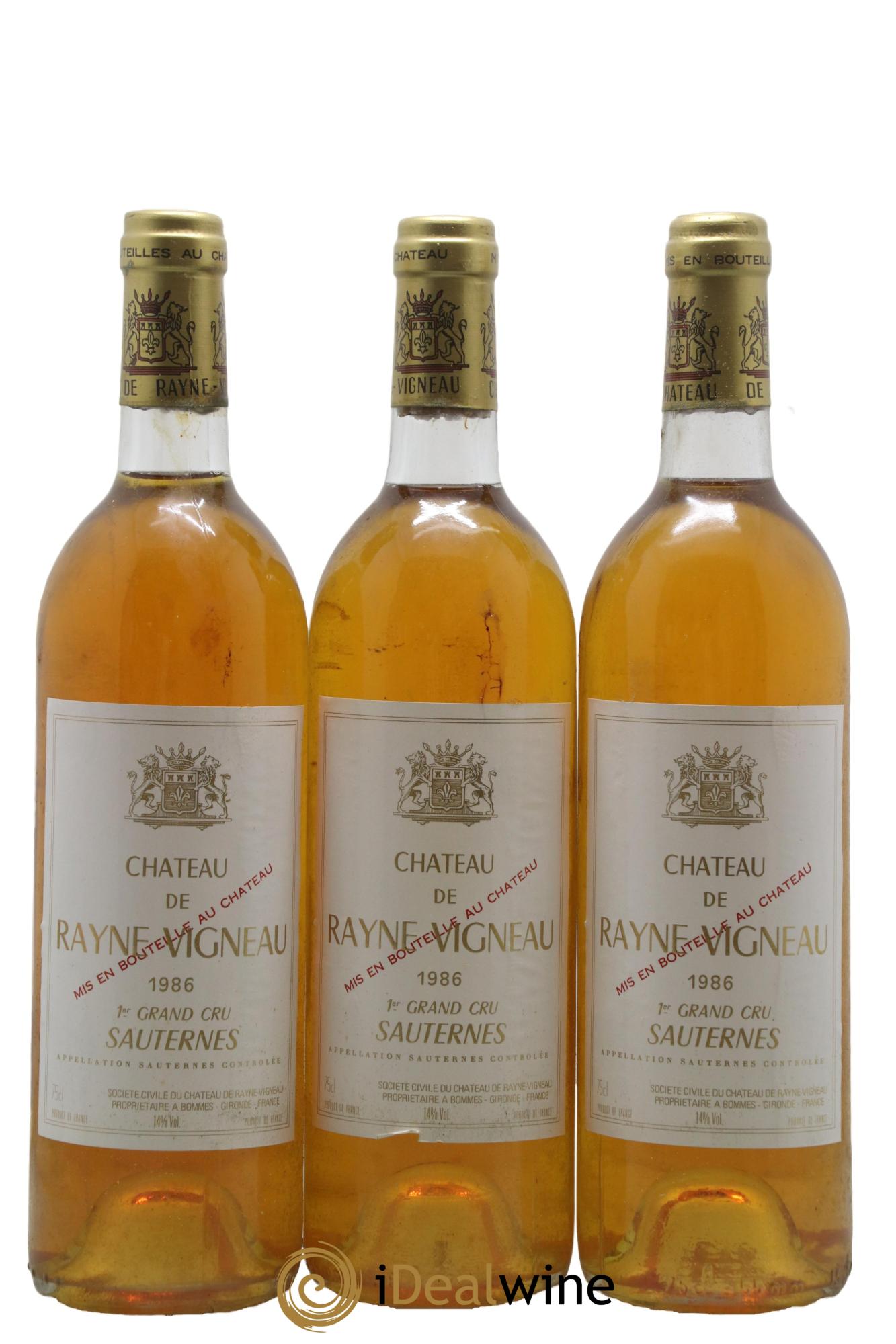 Château de Rayne Vigneau 1er Grand Cru Classé 1986 - Lotto di 12 bottiglie - 3