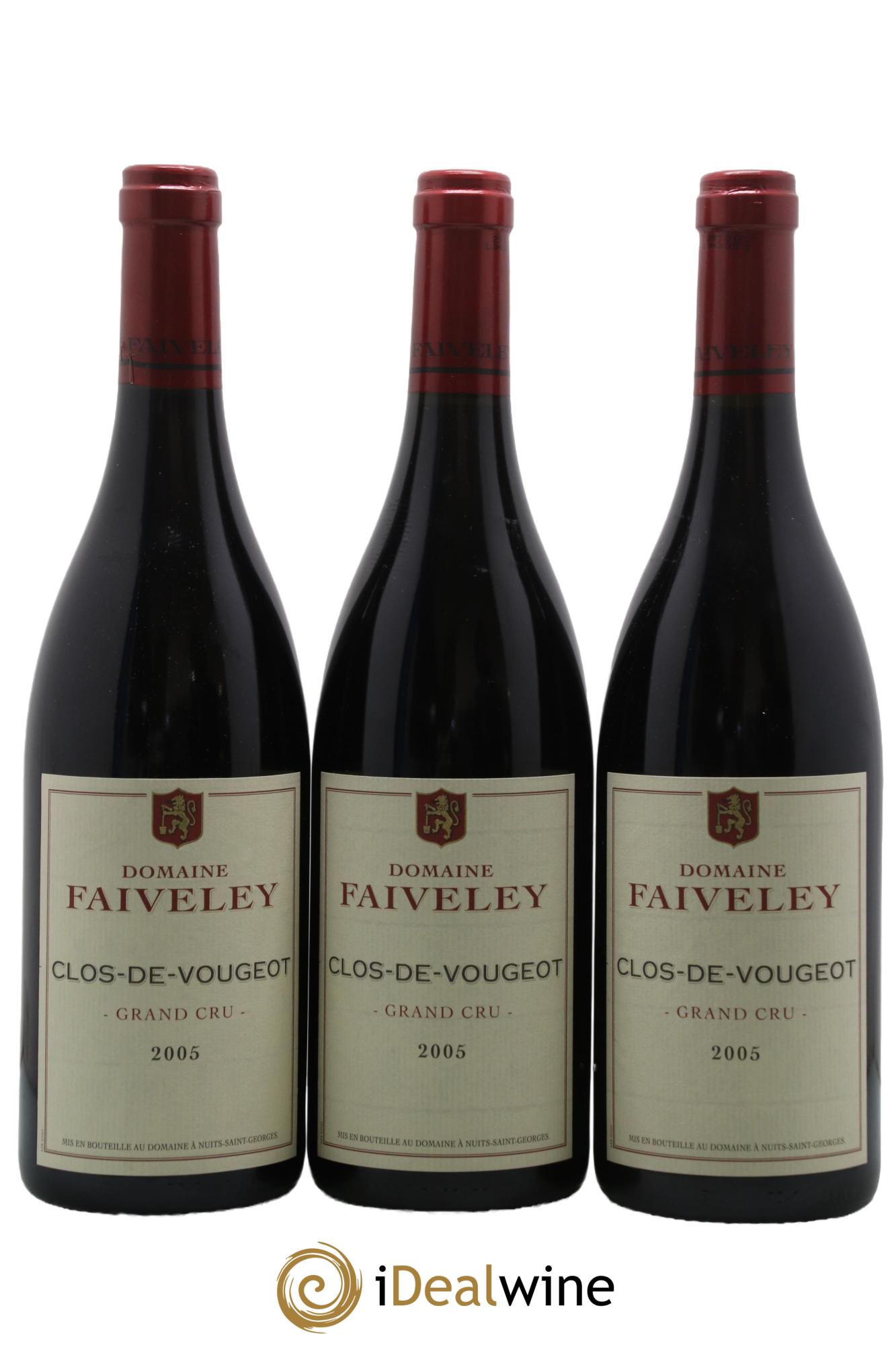 Clos de Vougeot Grand Cru Faiveley  2005 - Lot de 3 bouteilles - 0