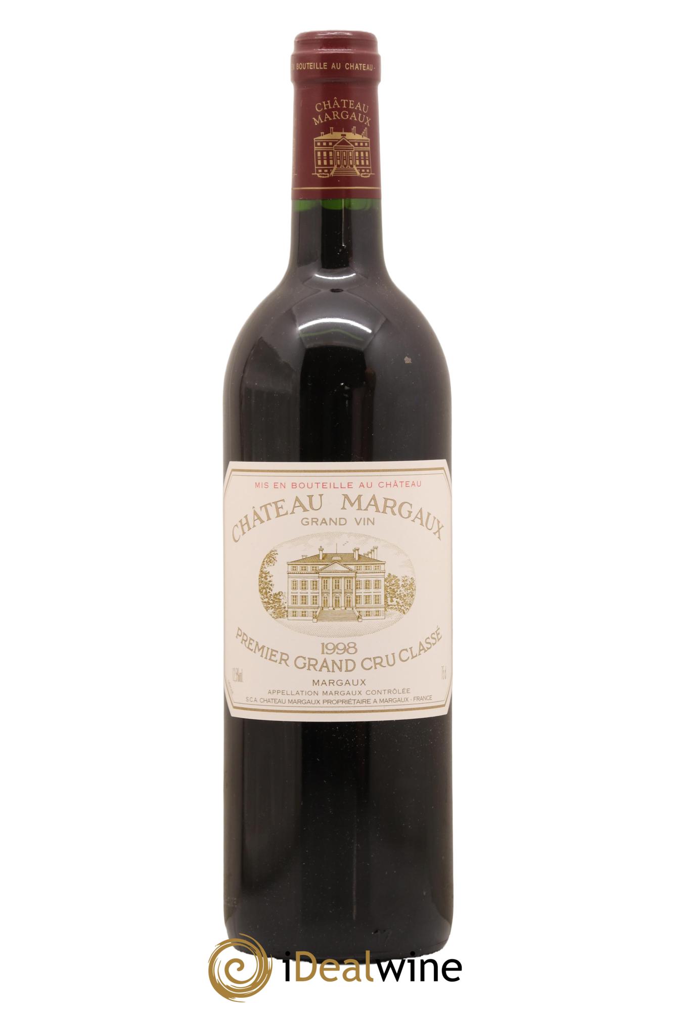 Château Margaux 1er Grand Cru Classé 1998 - Lot de 1 bouteille - 0