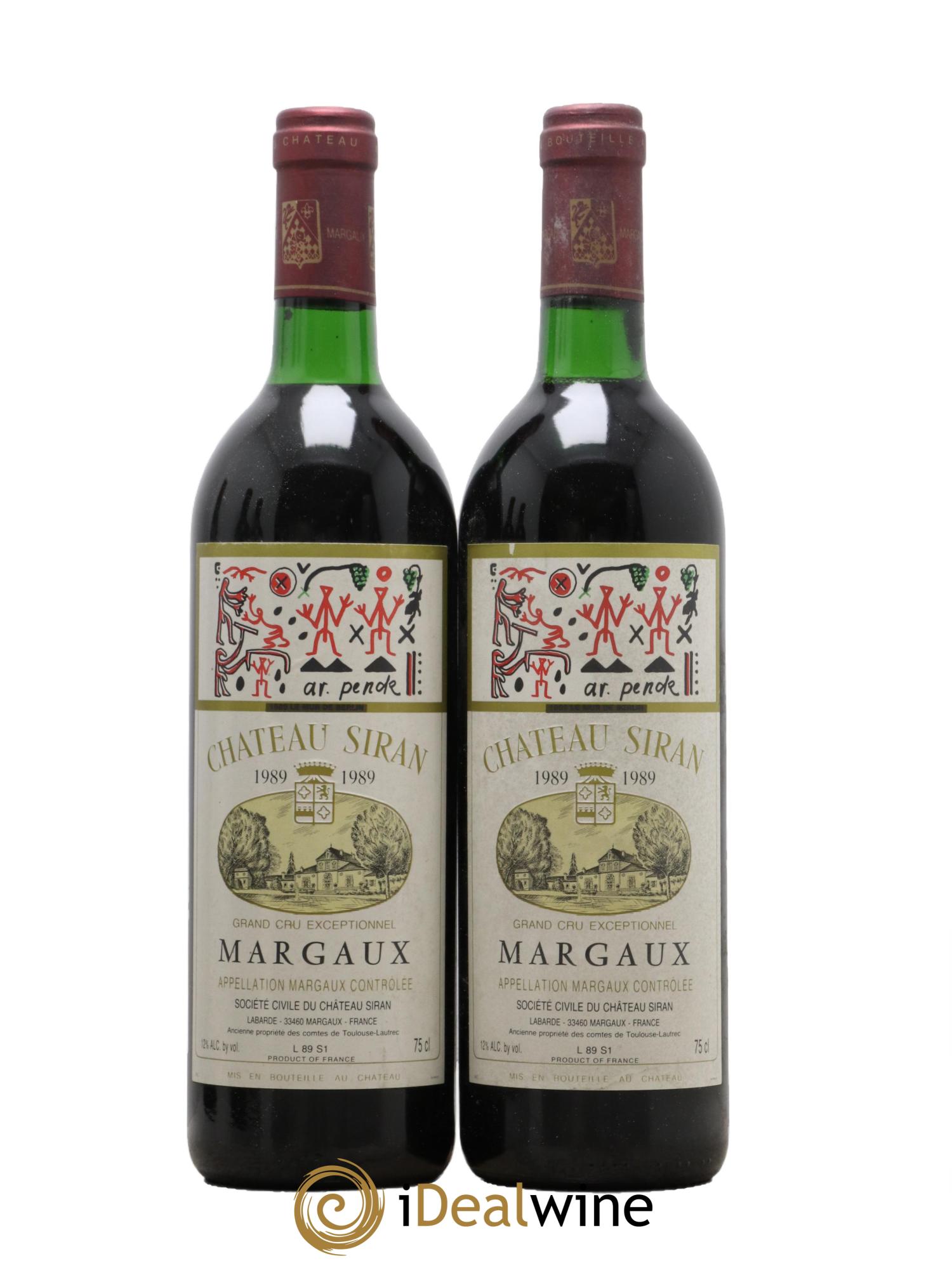 Château Siran 1989 - Lot de 2 bouteilles - 0