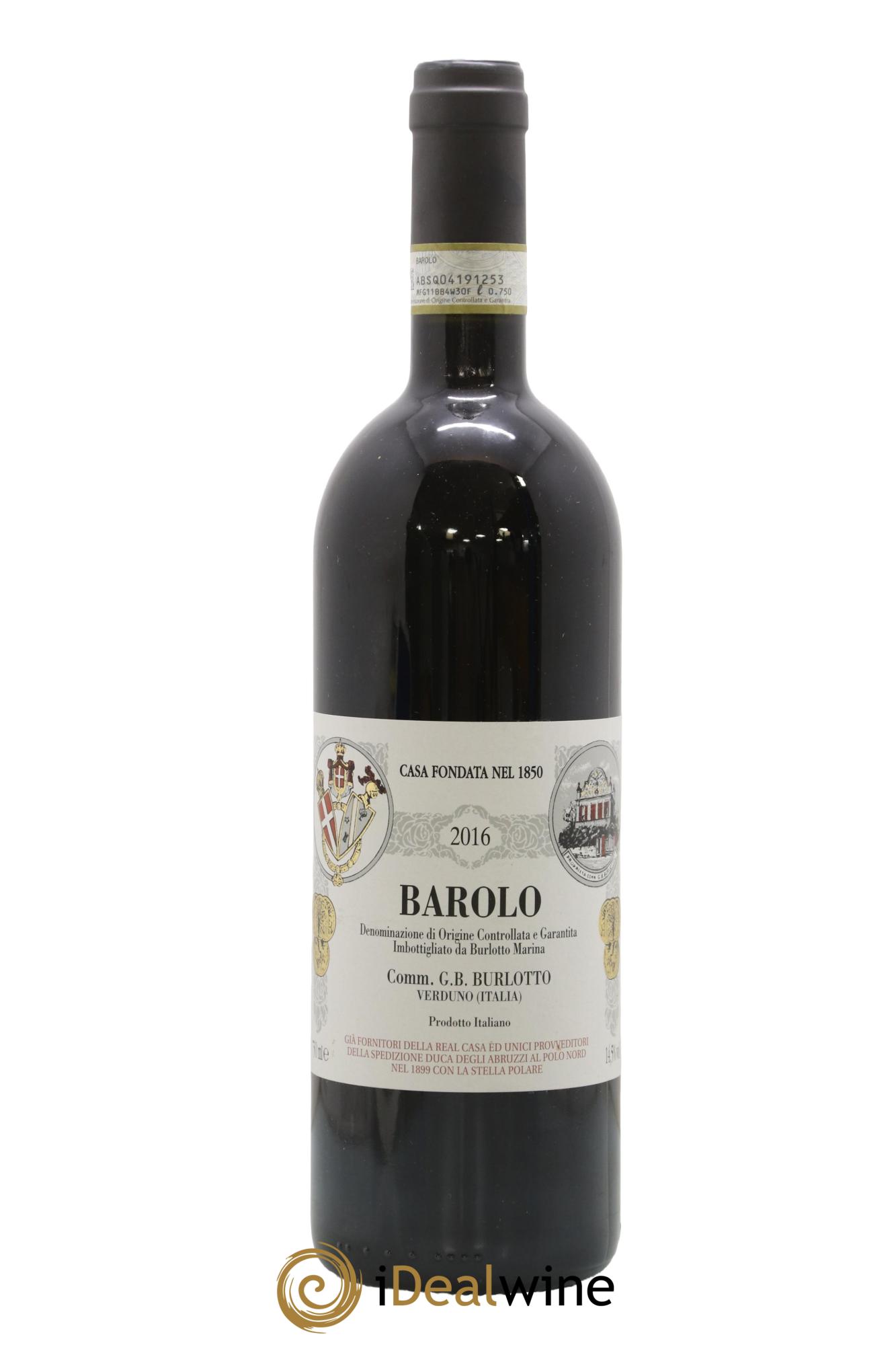 Barolo DOCG Comm. Giovan Battista Burlotto 2016 - Lot of 1 bottle - 0