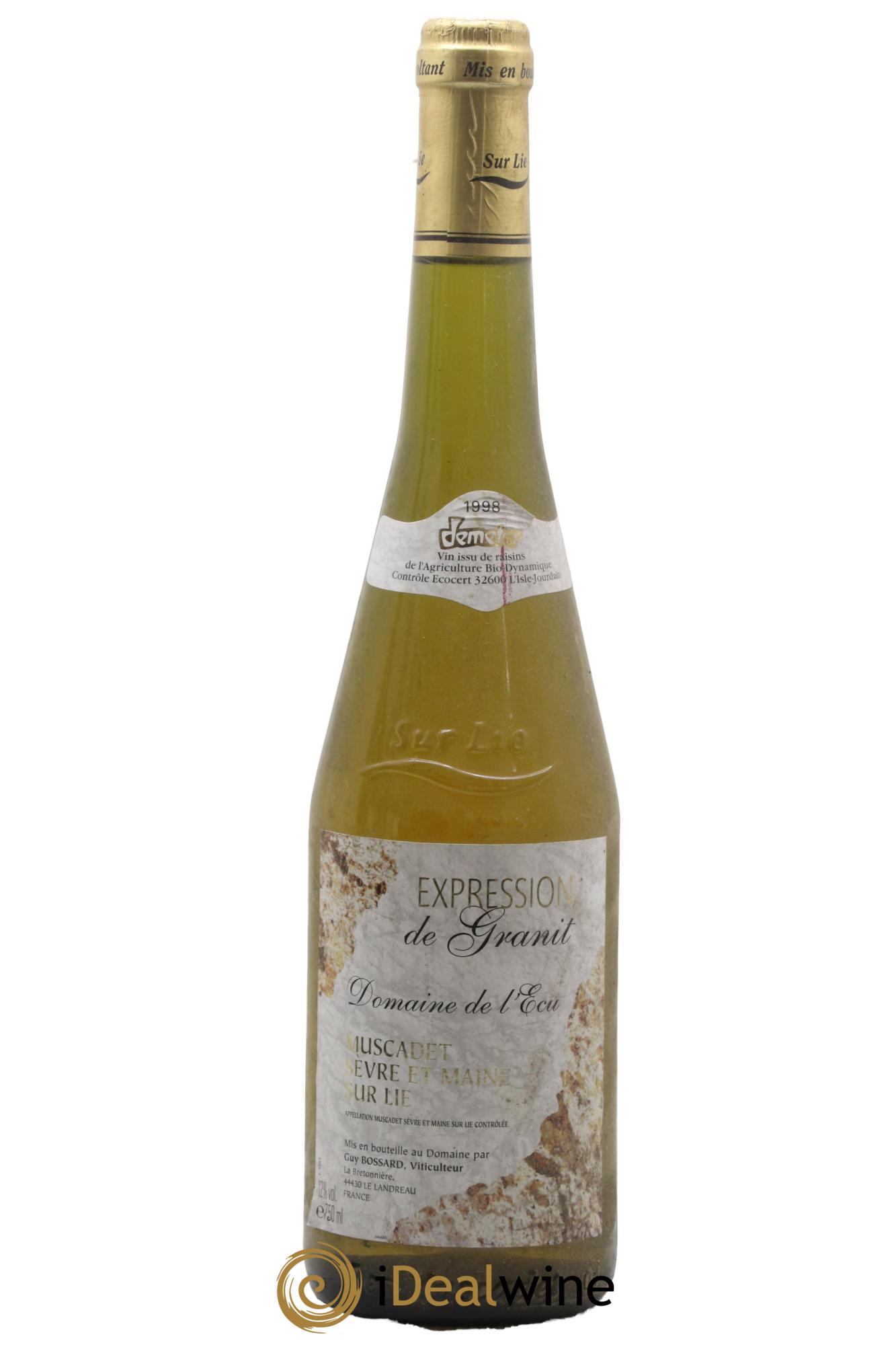 Vin de France (anciennement Muscadet-Sèvre-et-Maine) Expression de Granite Domaine de L'Ecu 1998 - Lot of 1 bottle - 0
