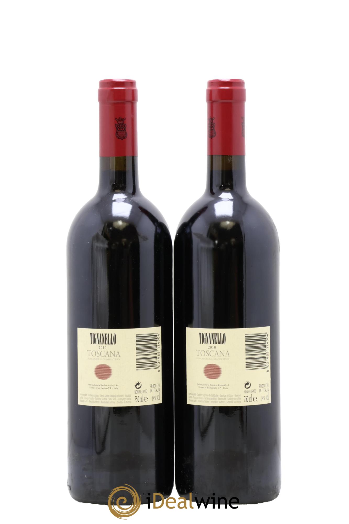 Toscana IGT Tignanello Tenuta Tignanello - Marchesi Antinori 2010 - Lot de 2 bouteilles - 1