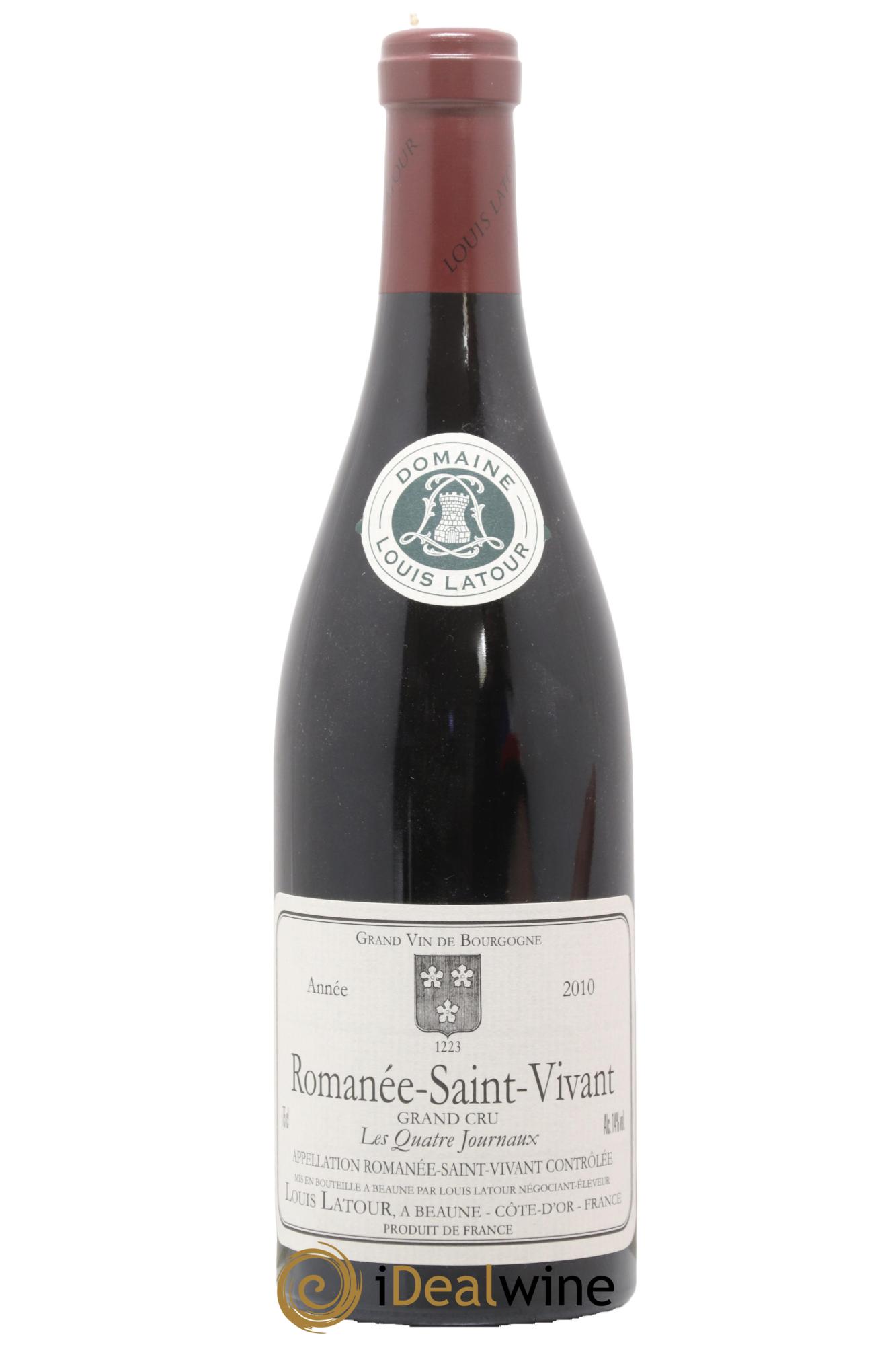 Romanée-Saint-Vivant Grand Cru Les Quatre Journaux Louis Latour 2010 - Lot of 1 bottle - 0