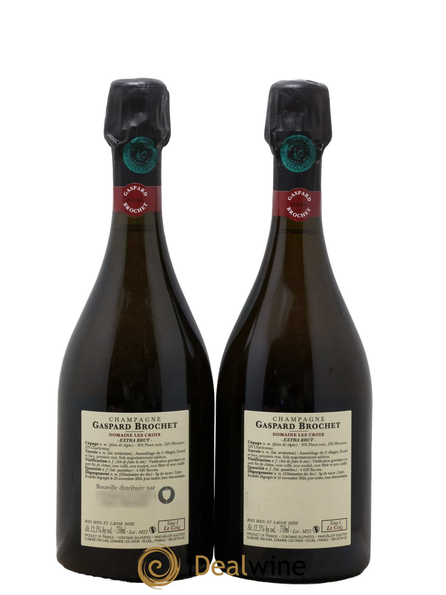 Champagne Le Coq Tome I Mason Gaspard Brochet - Posten von 2 Flaschen - 1