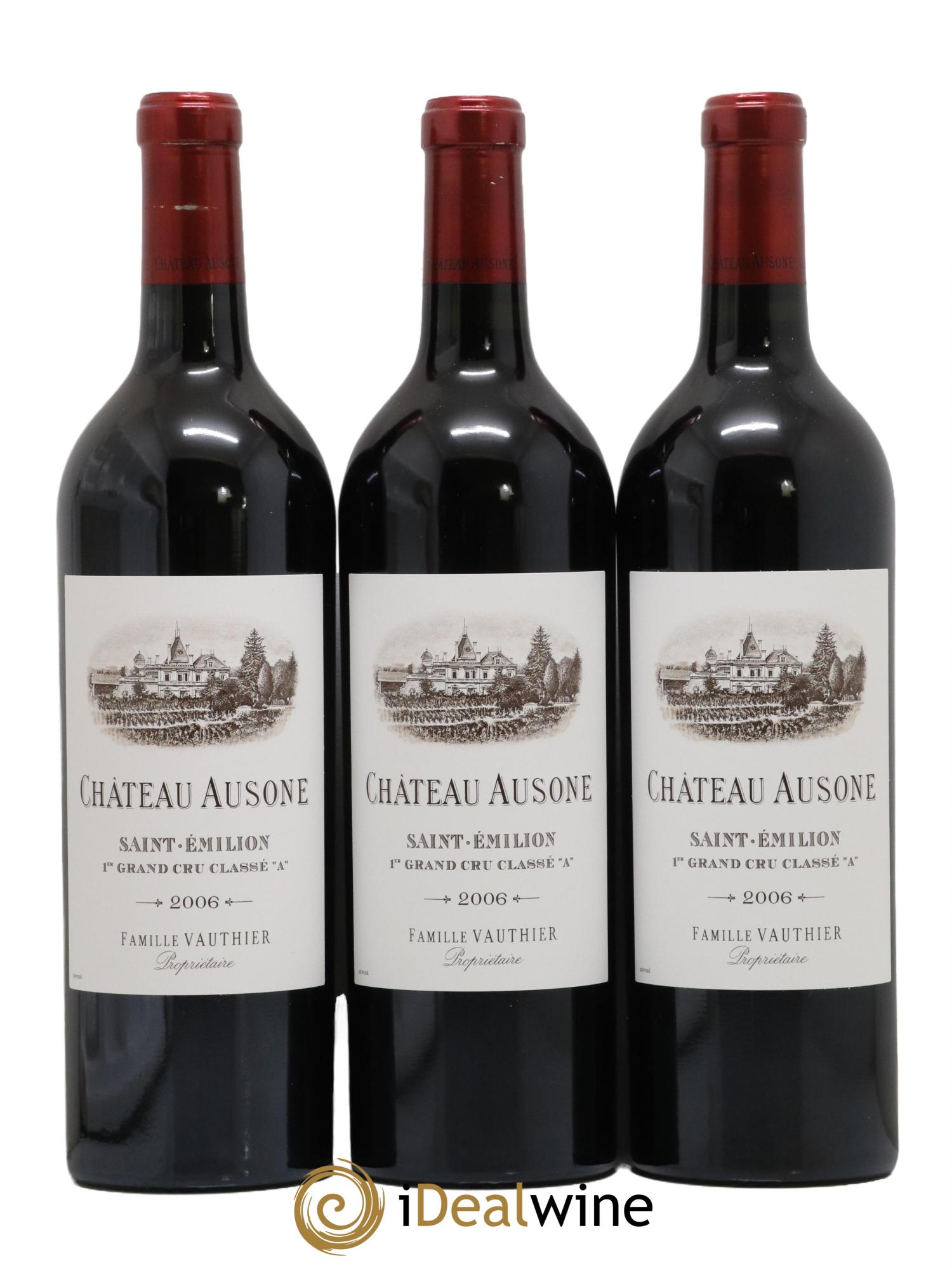 Château Ausone 1er Grand Cru Classé A 2006 - Lot de 3 bouteilles - 0