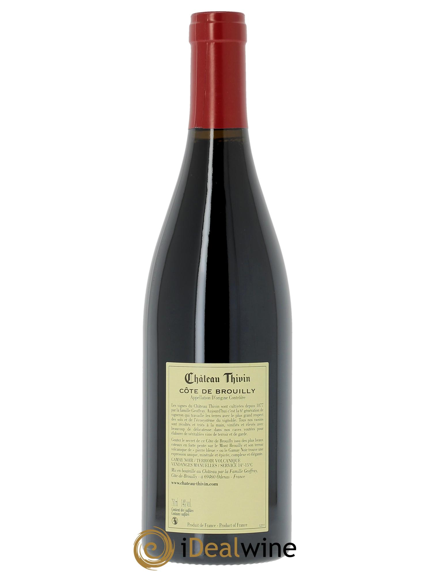 Côte de Brouilly Cuvée Zaccharie Château Thivin  2023 - Lot de 1 bouteille - 1