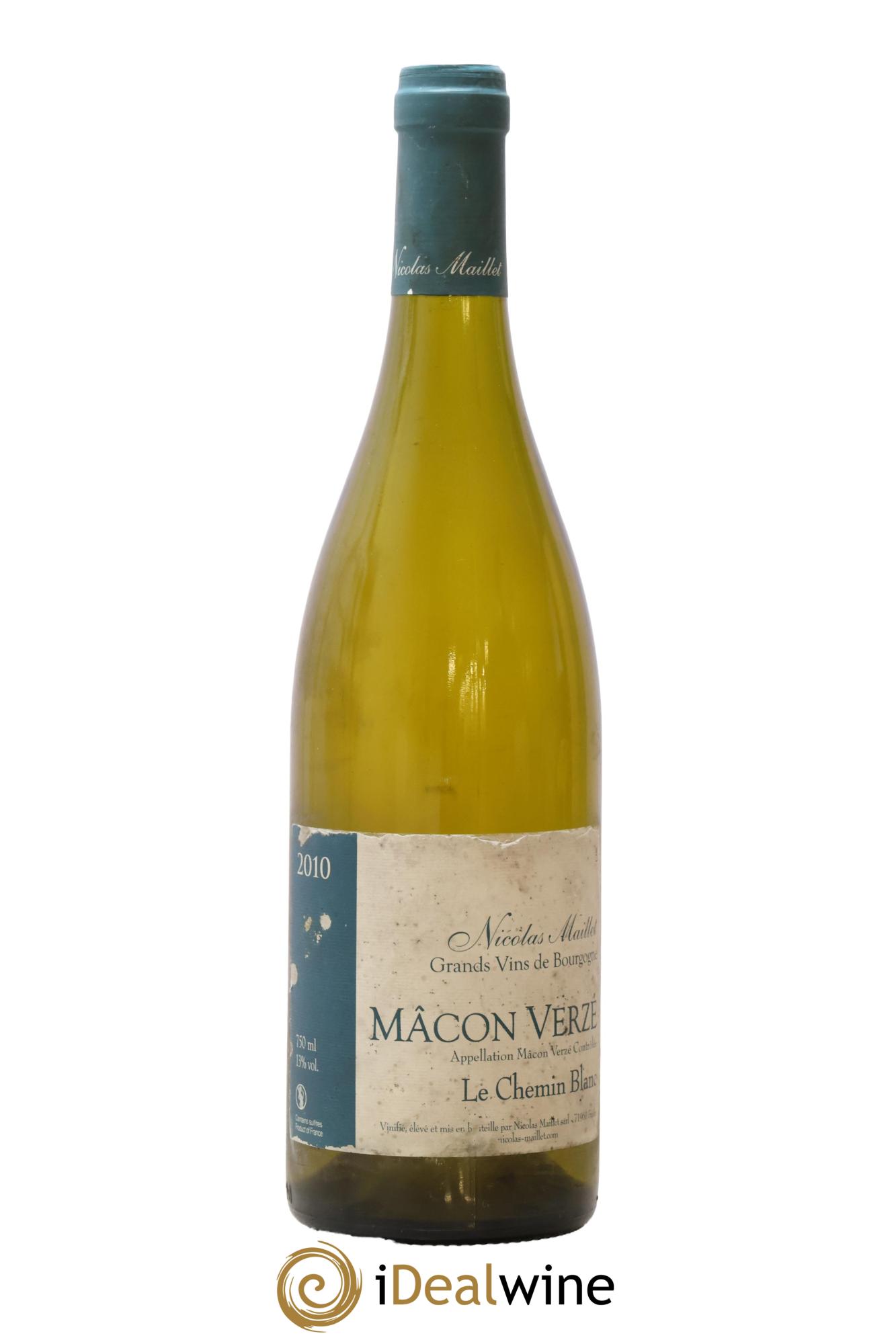 Mâcon-Verzé Le Chemin Blanc Nicolas Maillet 2010 - Lot de 1 bouteille - 0