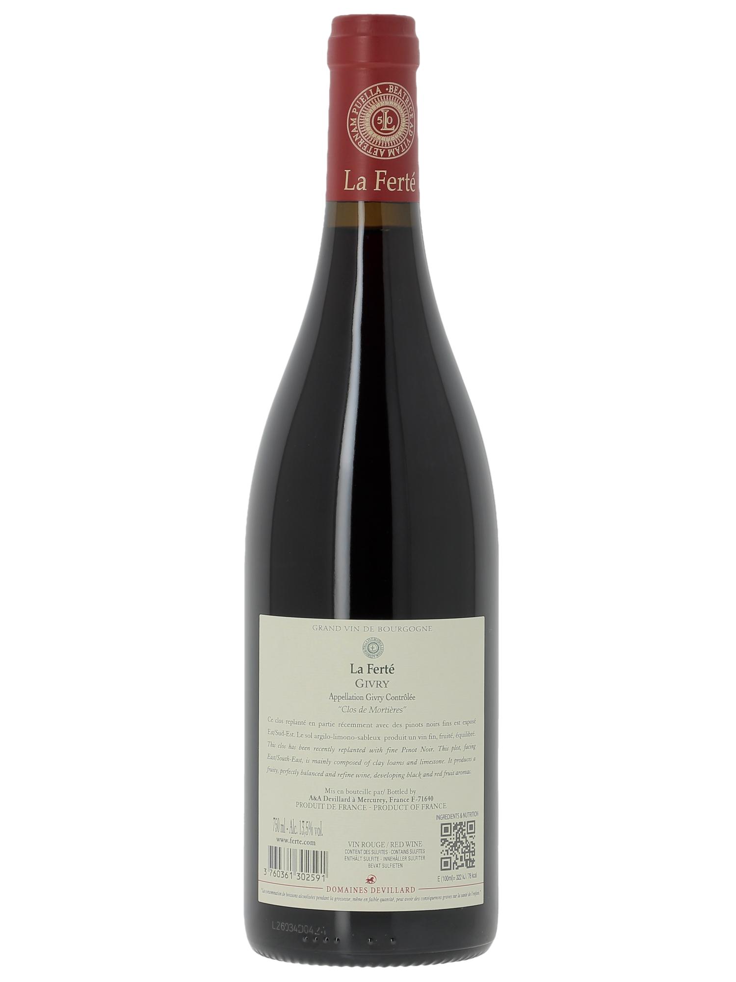 Givry Clos de Mortières Domaine de la Ferté  2024 - Posten von 1 Flasche - 1