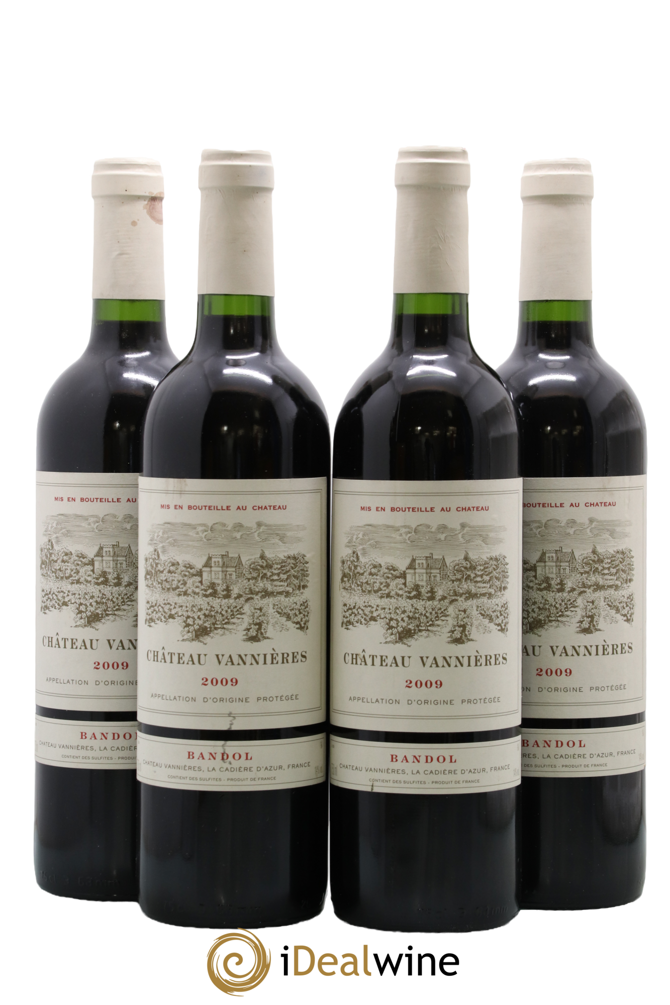 Bandol Château Vannières Éric et Charles-Éric Boisseaux 2009 - Lot de 4 bouteilles - 0