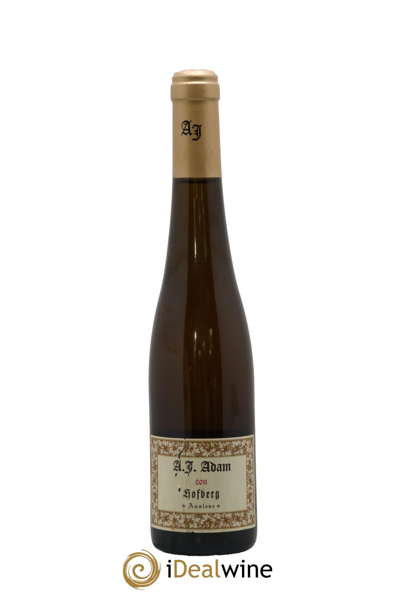 Vins Etrangers Allemagne Dhroner Hofberg Auslese A.J. Adam 2011 - Lot de 1 demi bouteille - 0