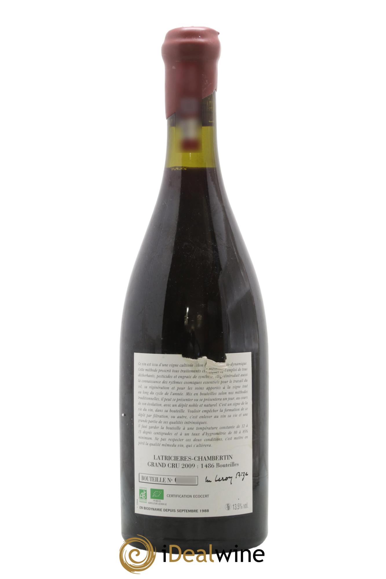 Latricières-Chambertin Grand Cru Leroy (Domaine) 2009 - Posten von 1 Flasche - 1