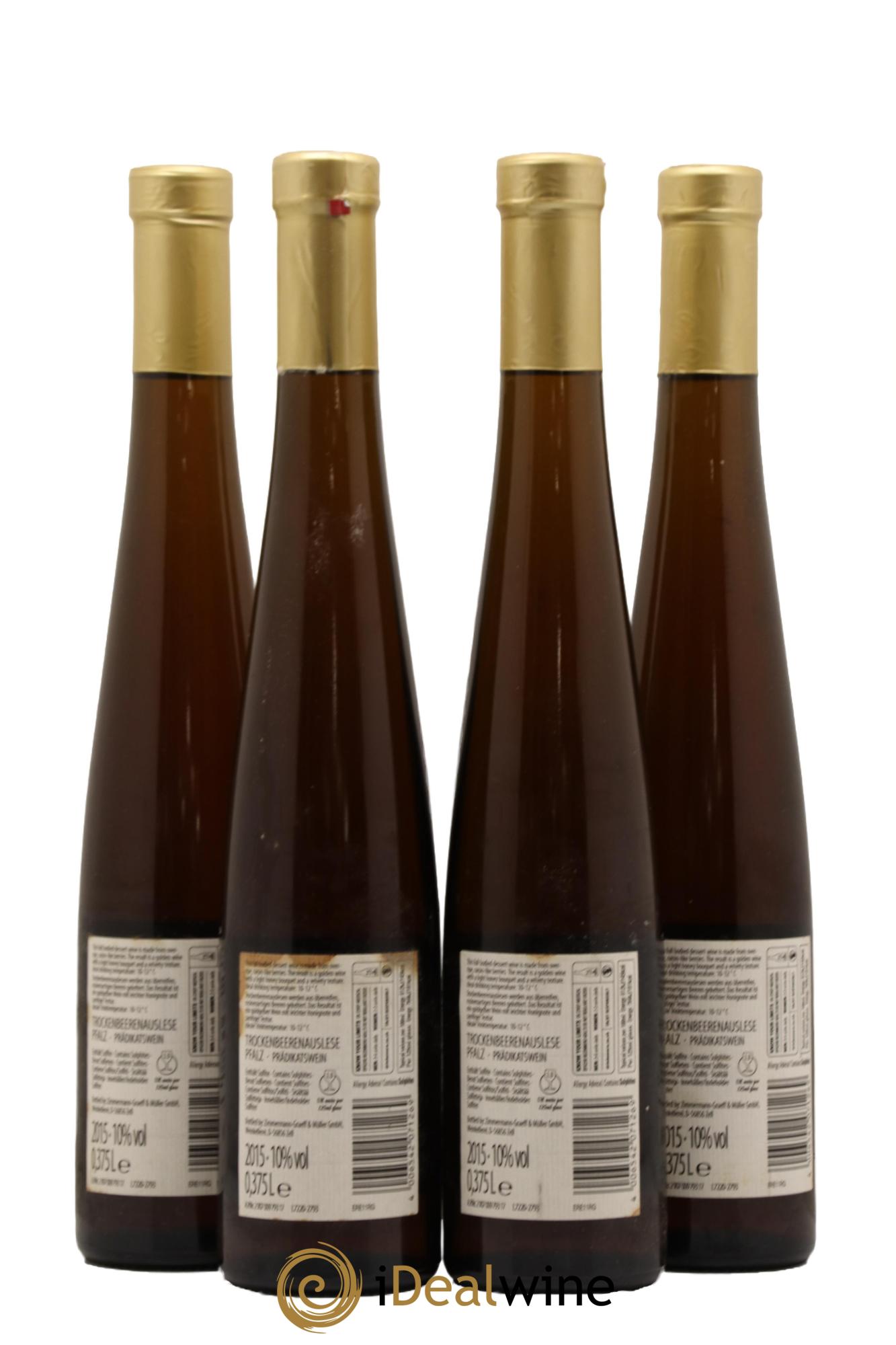 Allemagne Pfalz Trockenbeerenauslese Roman Graeff 2015 - Lot de 4 demi bouteilles - 1