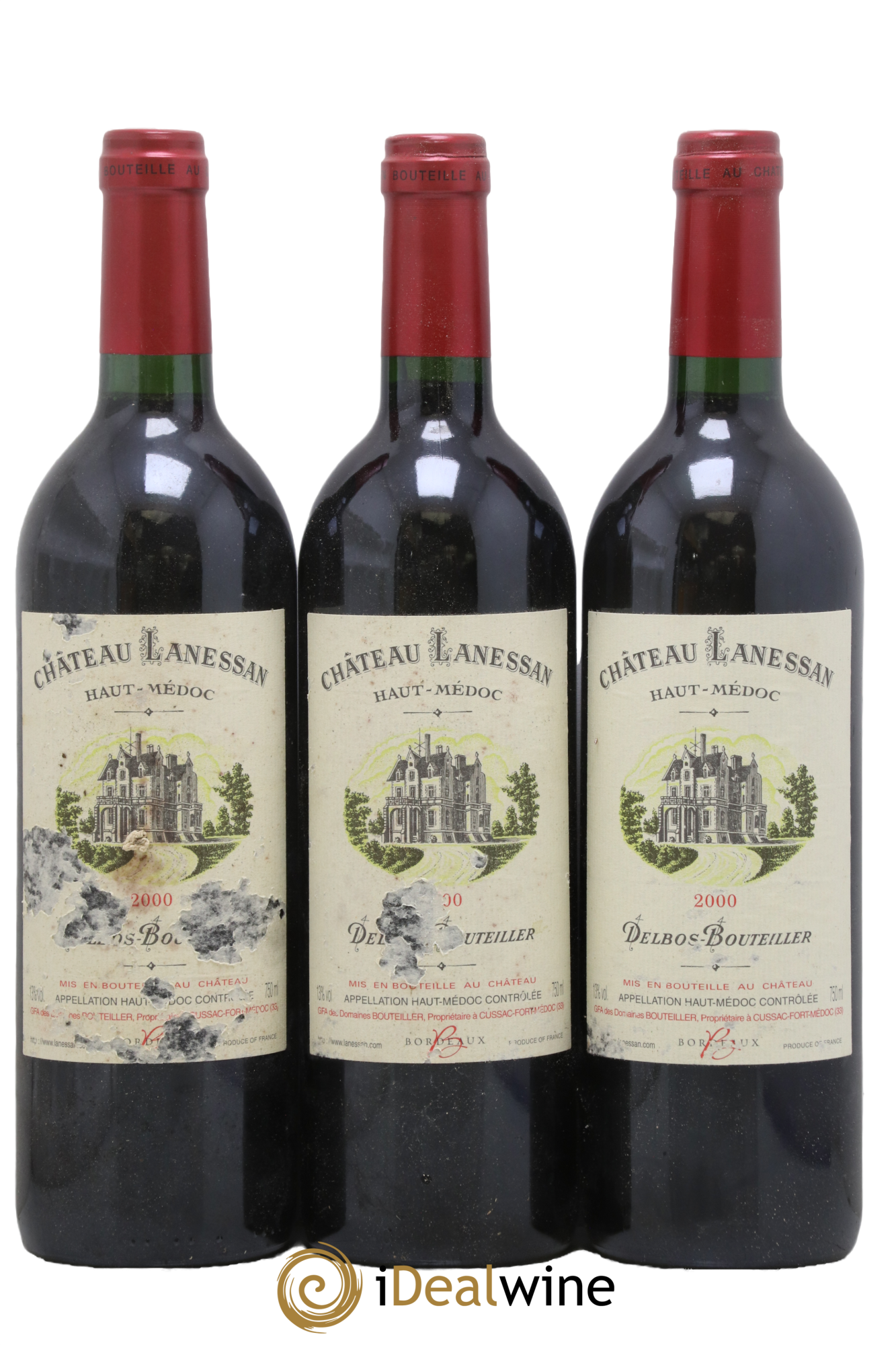 Château Lanessan Cru Bourgeois 2000 - Lot de 3 bouteilles - 0