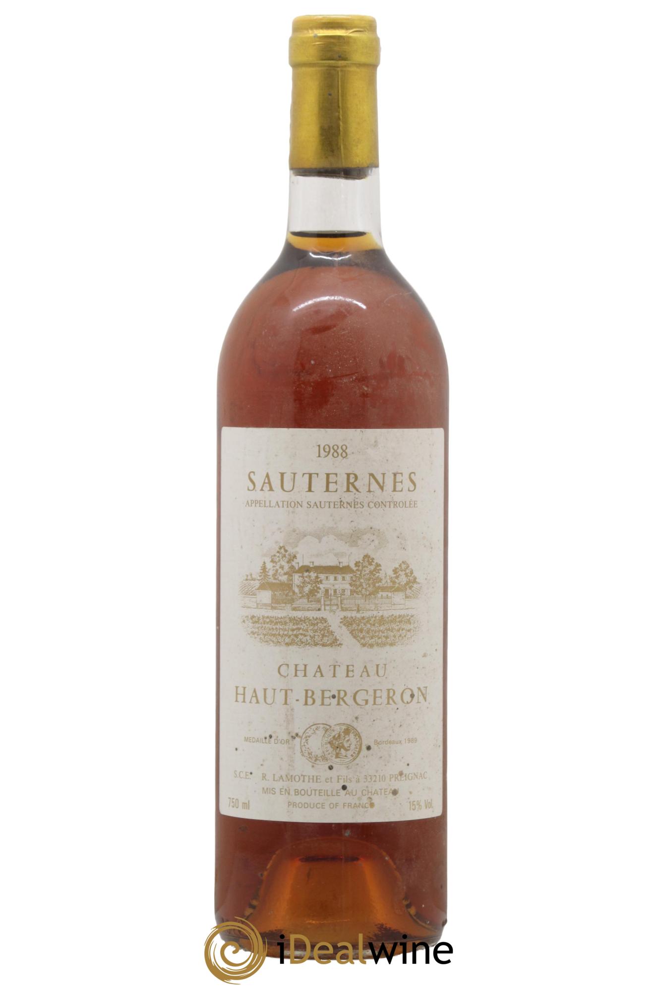 Château Haut-Bergeron 1988 - Lotto di 1 bottiglia - 0