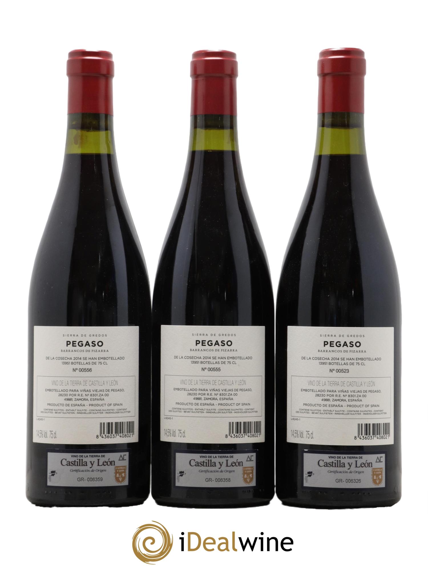 Espagne Vino De La Tierra De Castilla Y Leon Pegaso Pizarra Rouge Rouge 2014 - Lot de 6 bouteilles - 2