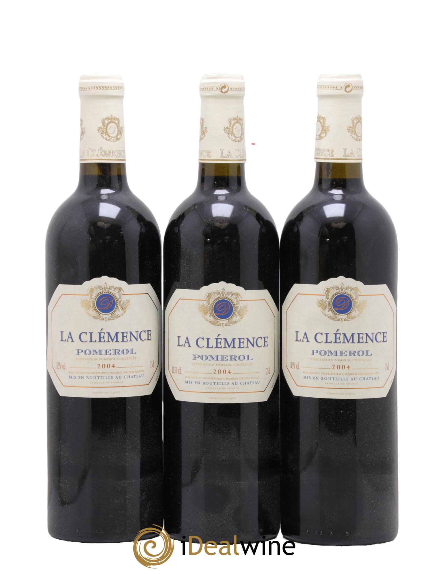 Château La Clémence 2004 - Lot de 3 bouteilles - 0