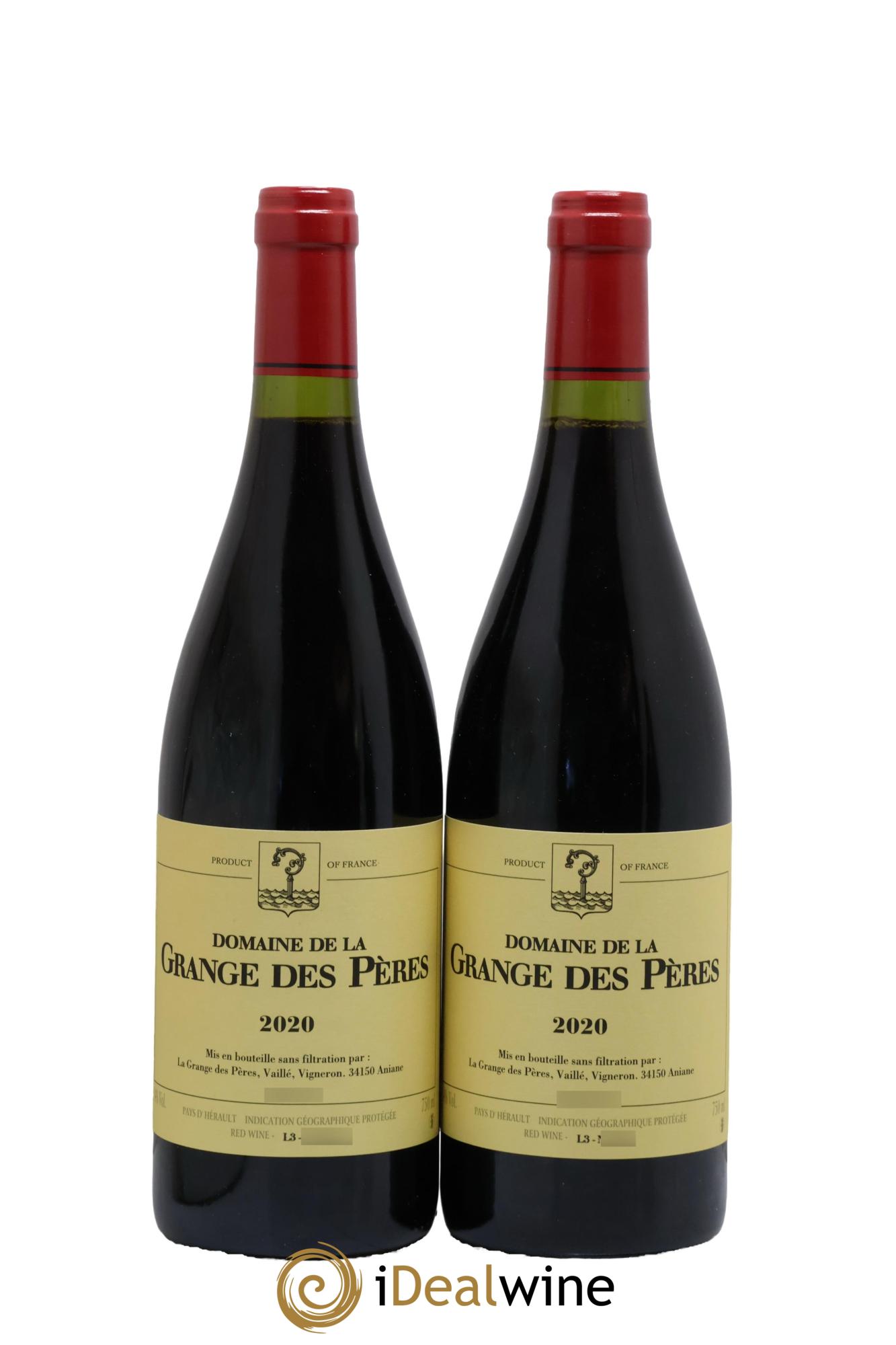 IGP Pays d'Hérault Grange des Pères Laurent Vaillé 2020 - Lot of 2 bottles - 0