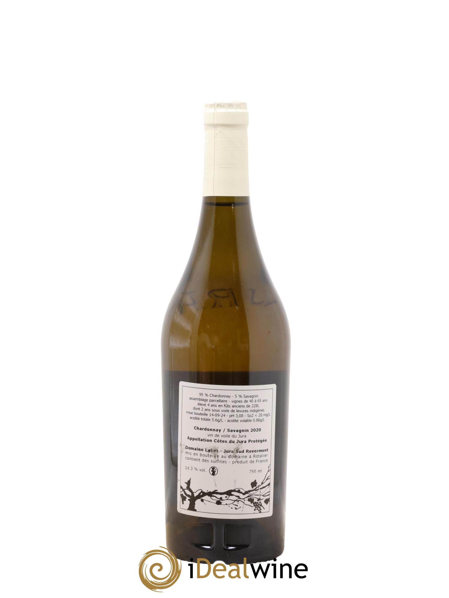 Côtes du Jura Vin de Voile Chardonnay-Savagnin cuvée de garde Romain - Julien - Charline Labet 2020 - Posten von 1 Flasche - 1