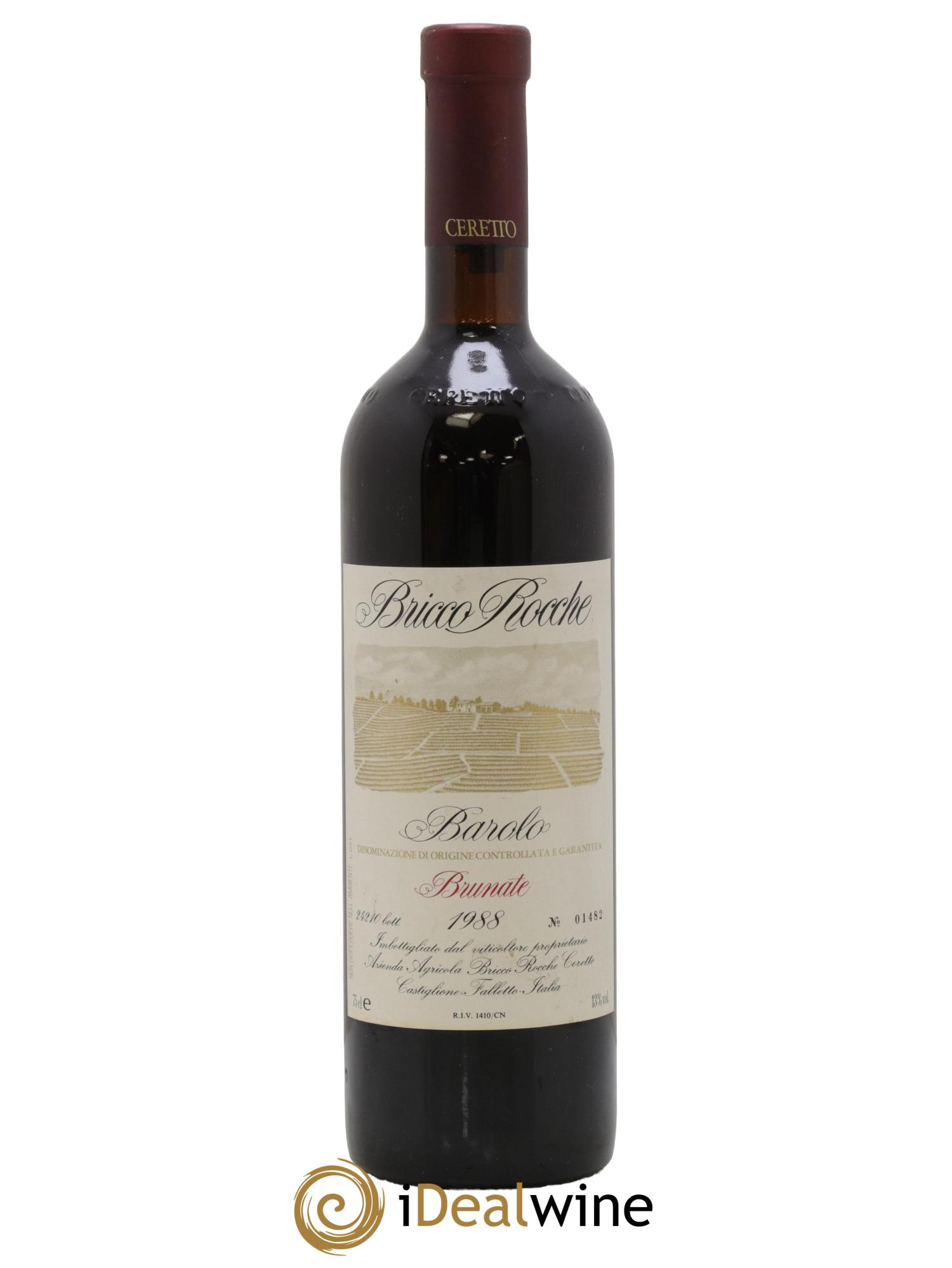 Barolo DOCG Brunate Bricco Rocche Ceretto 1988 - Posten von 1 Flasche - 0