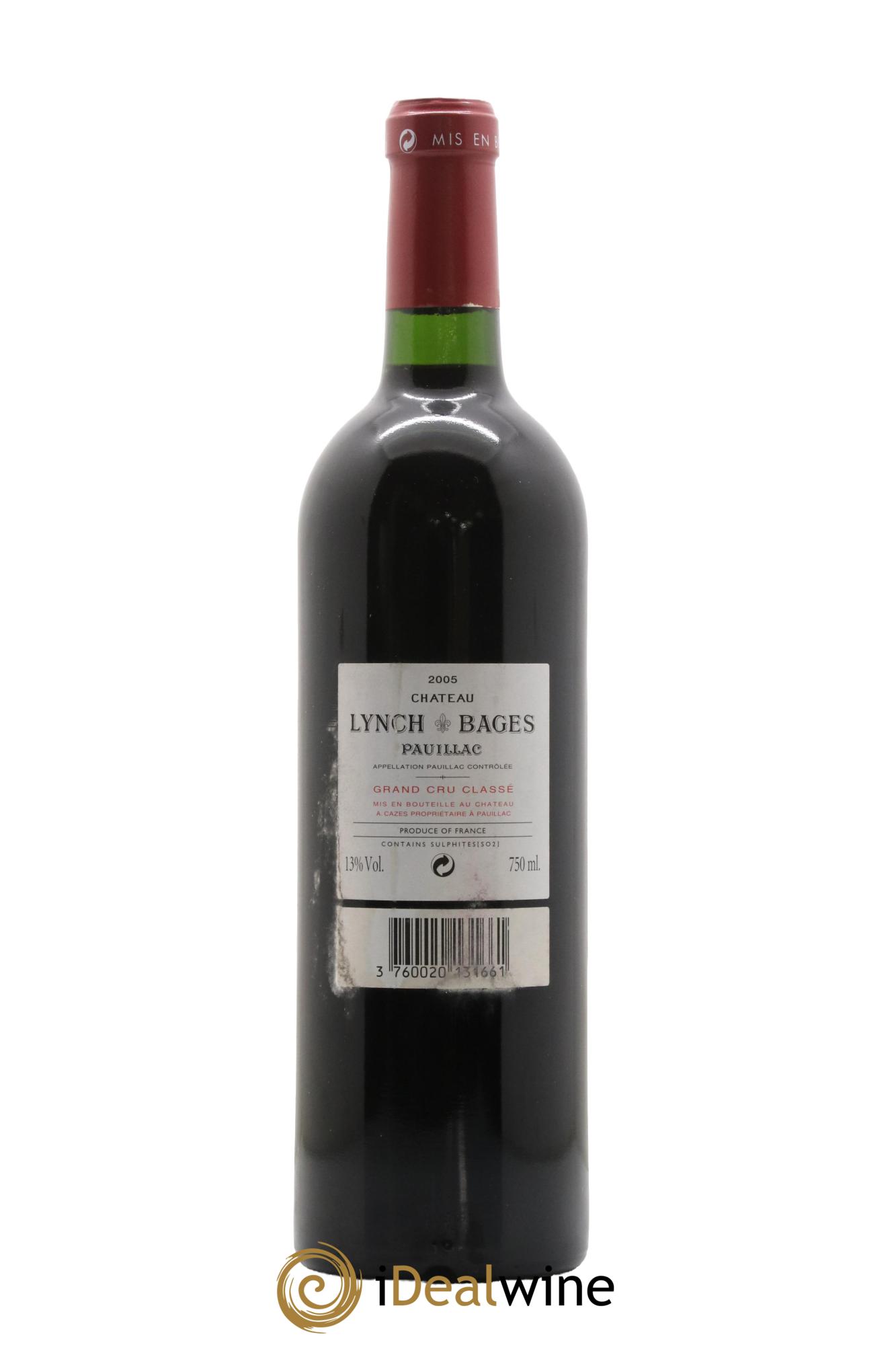 Château Lynch Bages 5ème Grand Cru Classé 2005 - Lot de 1 bouteille - 1