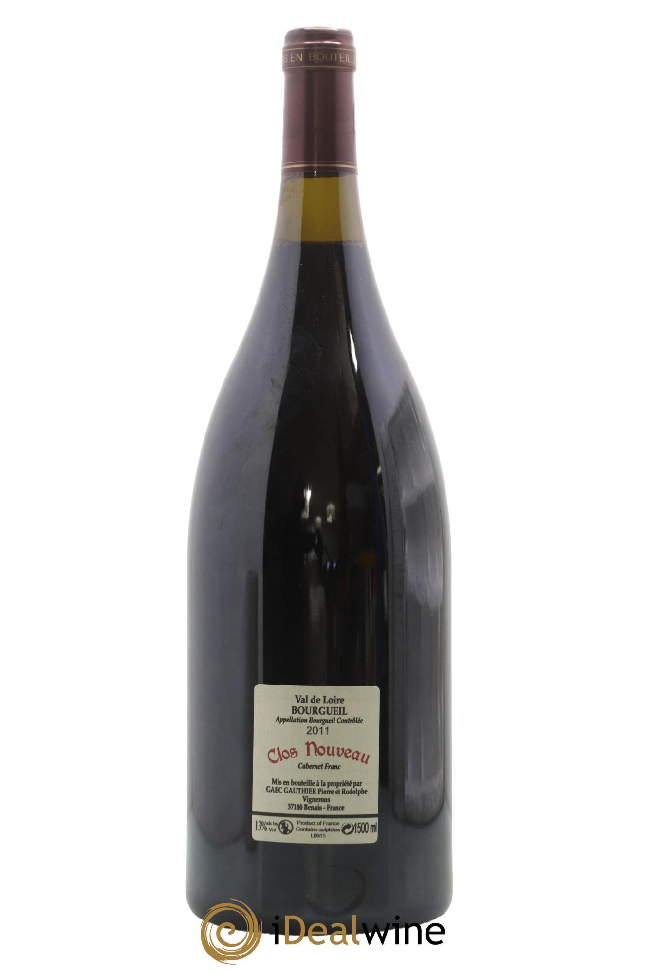 Bourgueil Clos Nouveau Domaine du Bel Air 2011 - Lot de 1 magnum - 1