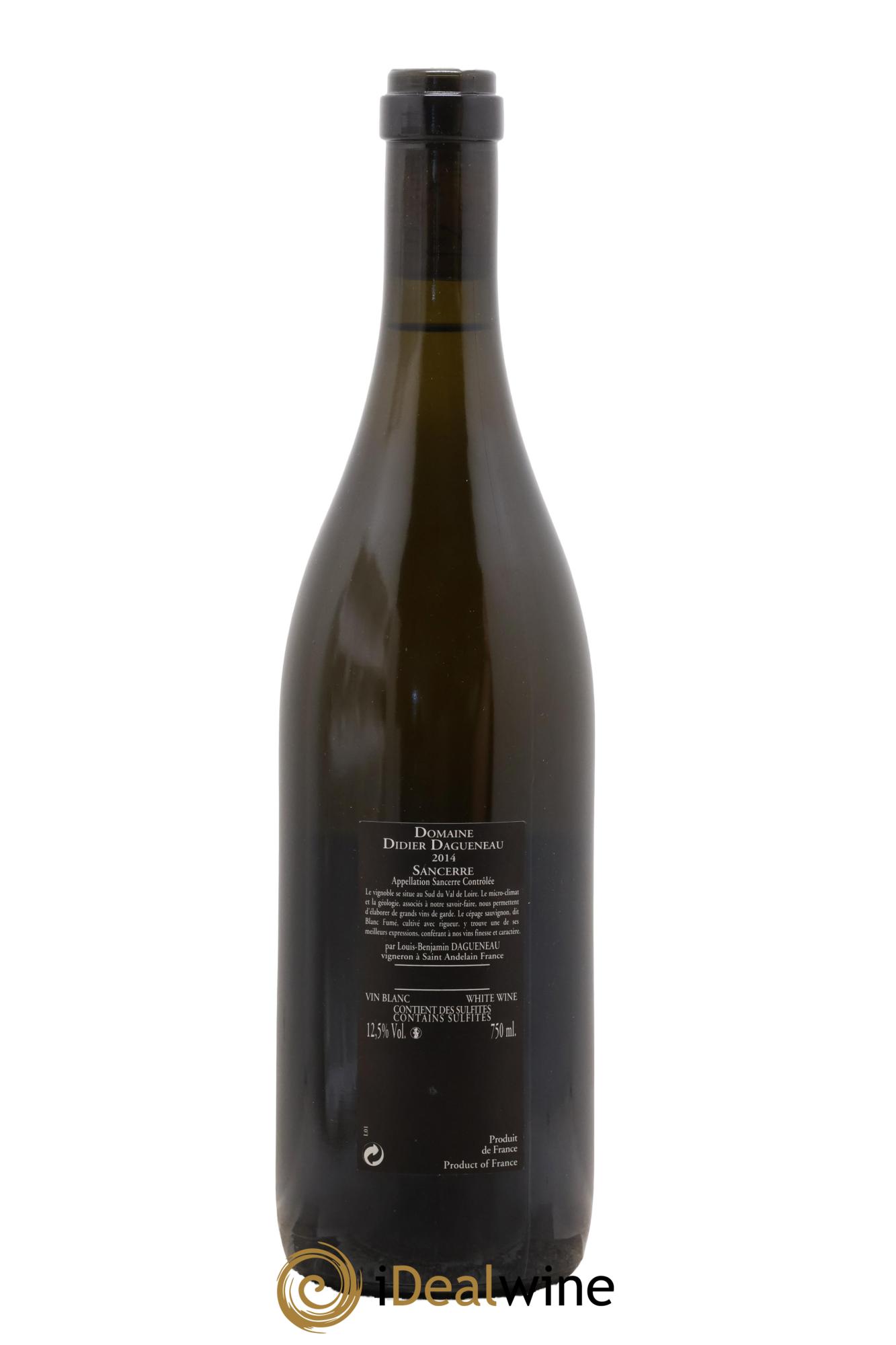 Sancerre Le Mont Damné Chavignol Dagueneau (Domaine Didier - Louis-Benjamin) 2014 - Lot de 1 bouteille - 1