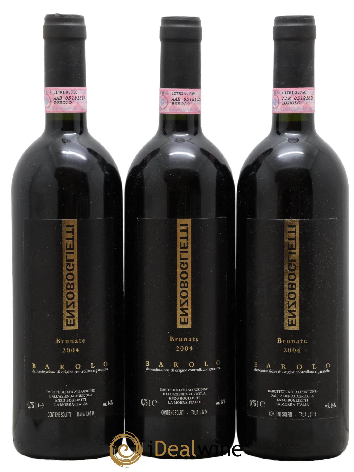 Barolo Brunate Boglietti 2004 - Lot de 3 bouteilles - 0