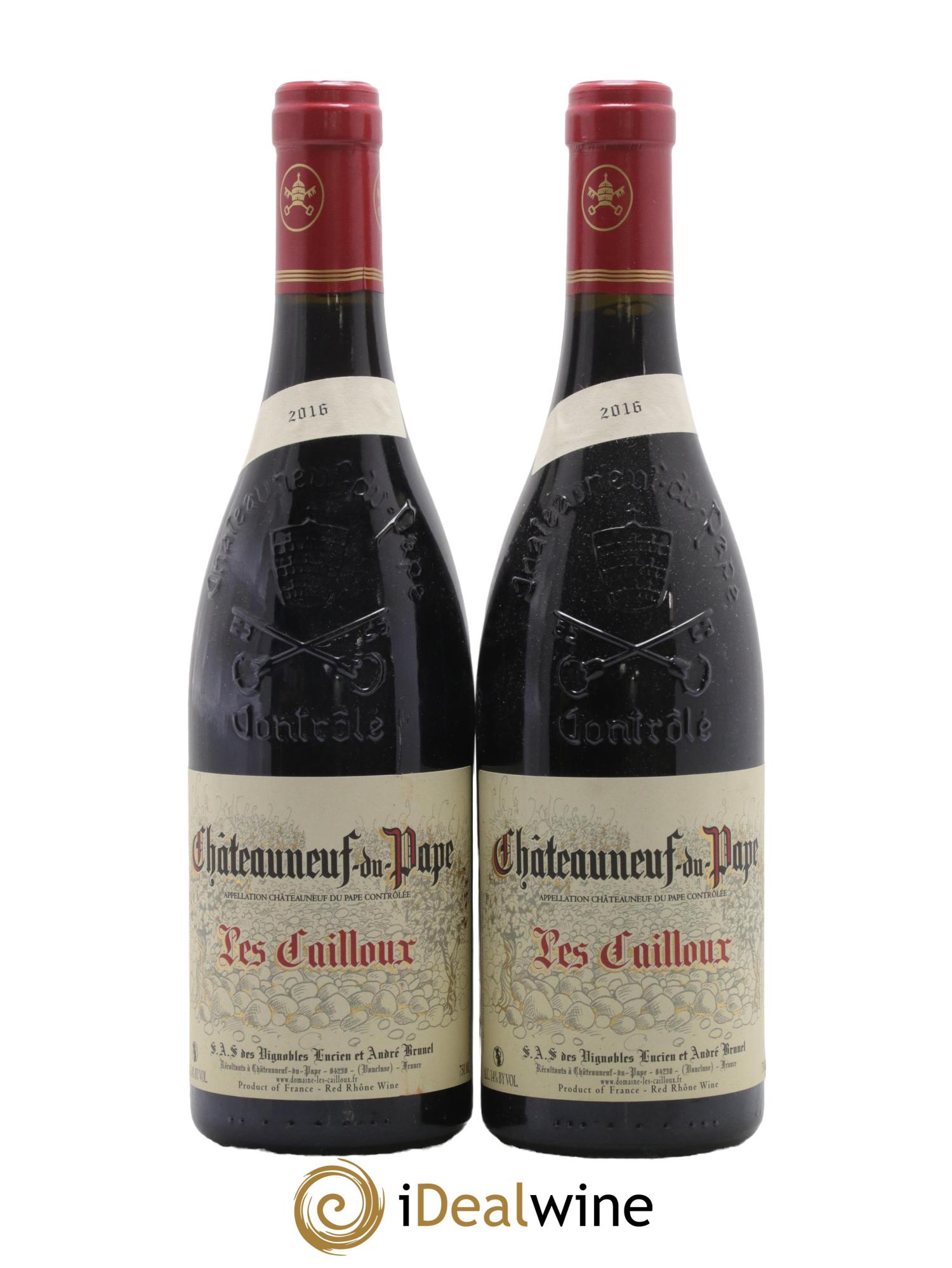 Châteauneuf-du-Pape Les Cailloux André Brunel 2016 - Lot de 2 bouteilles - 0
