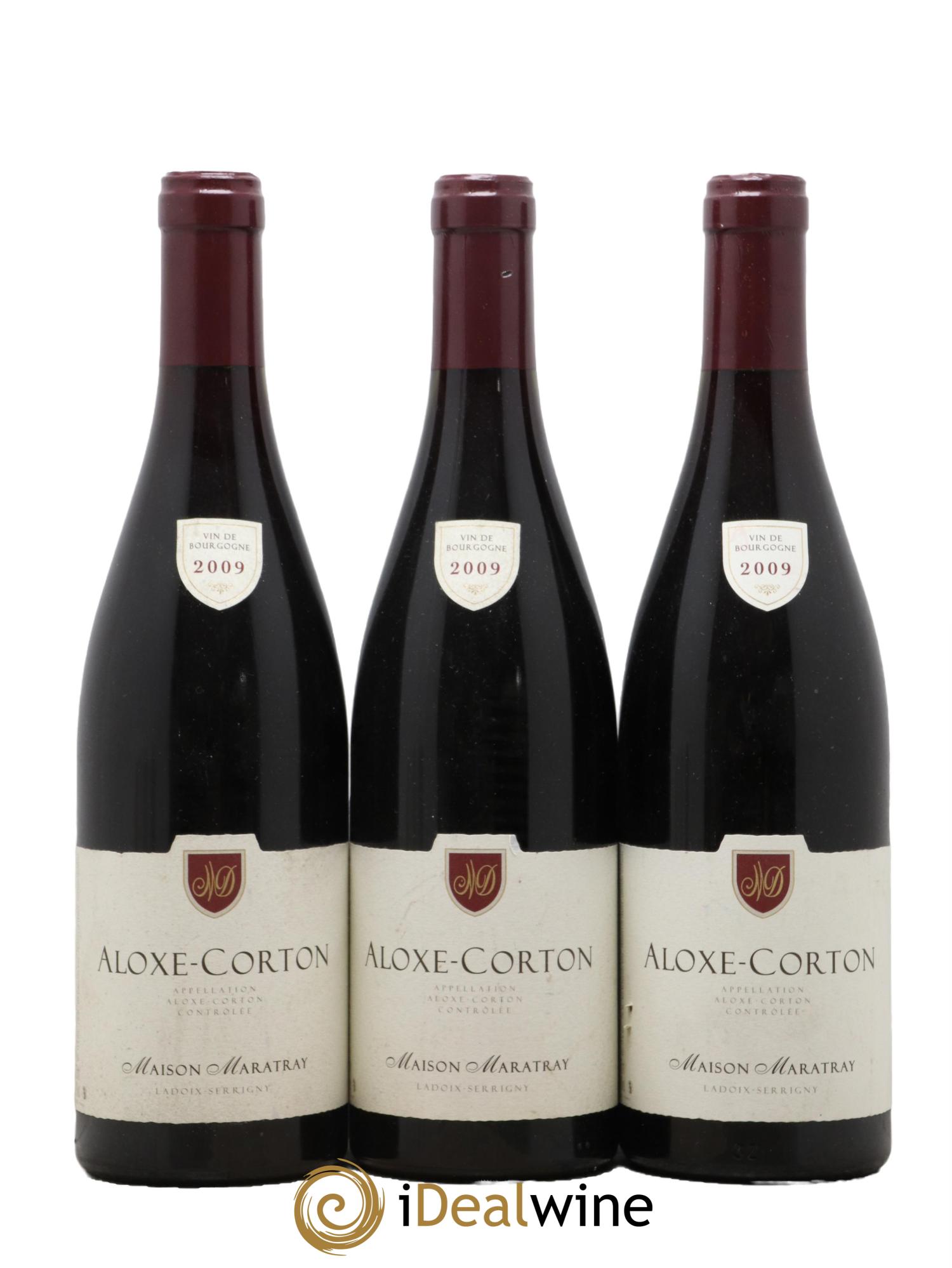 Aloxe-Corton Maison Maratray 2009 - Lot of 3 bottles - 0