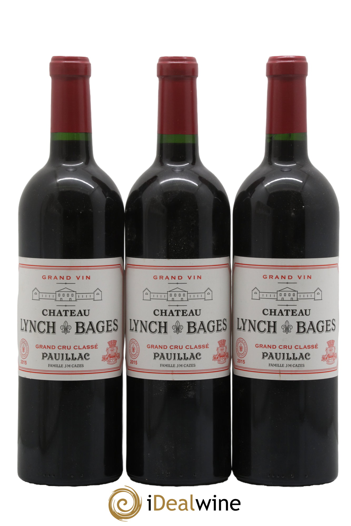 Château Lynch Bages 5ème Grand Cru Classé 2015 - Lotto di 3 bottiglie - 0