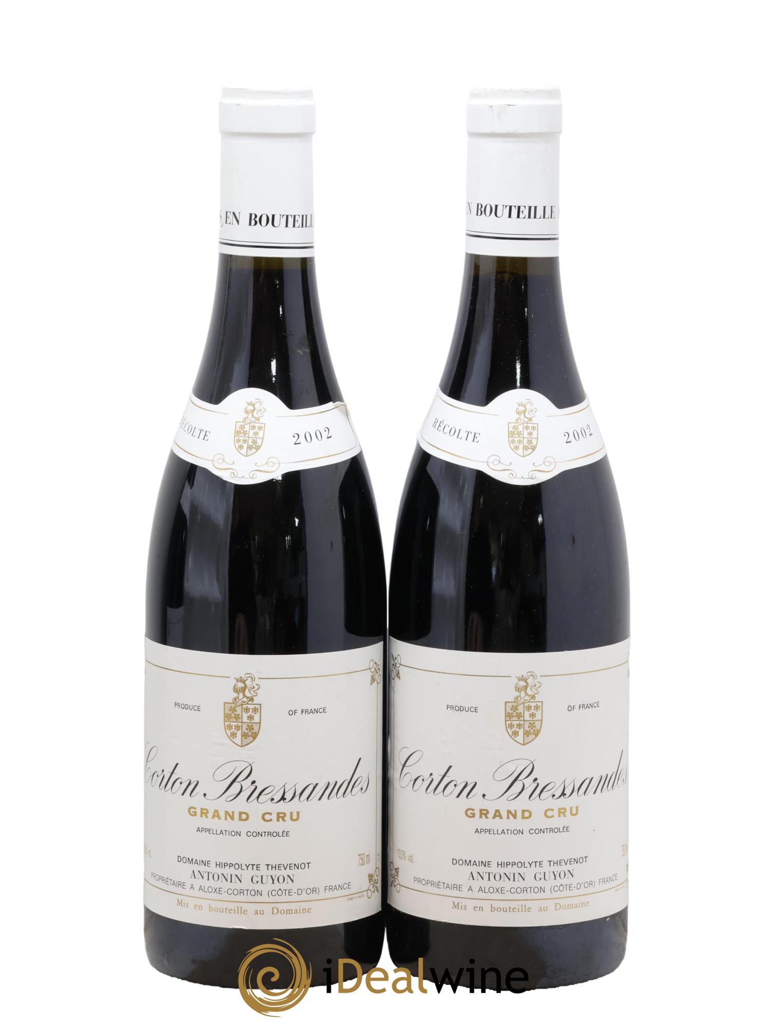 Corton Grand Cru Bressandes Antonin Guyon 2002 - Lot de 2 bouteilles - 0
