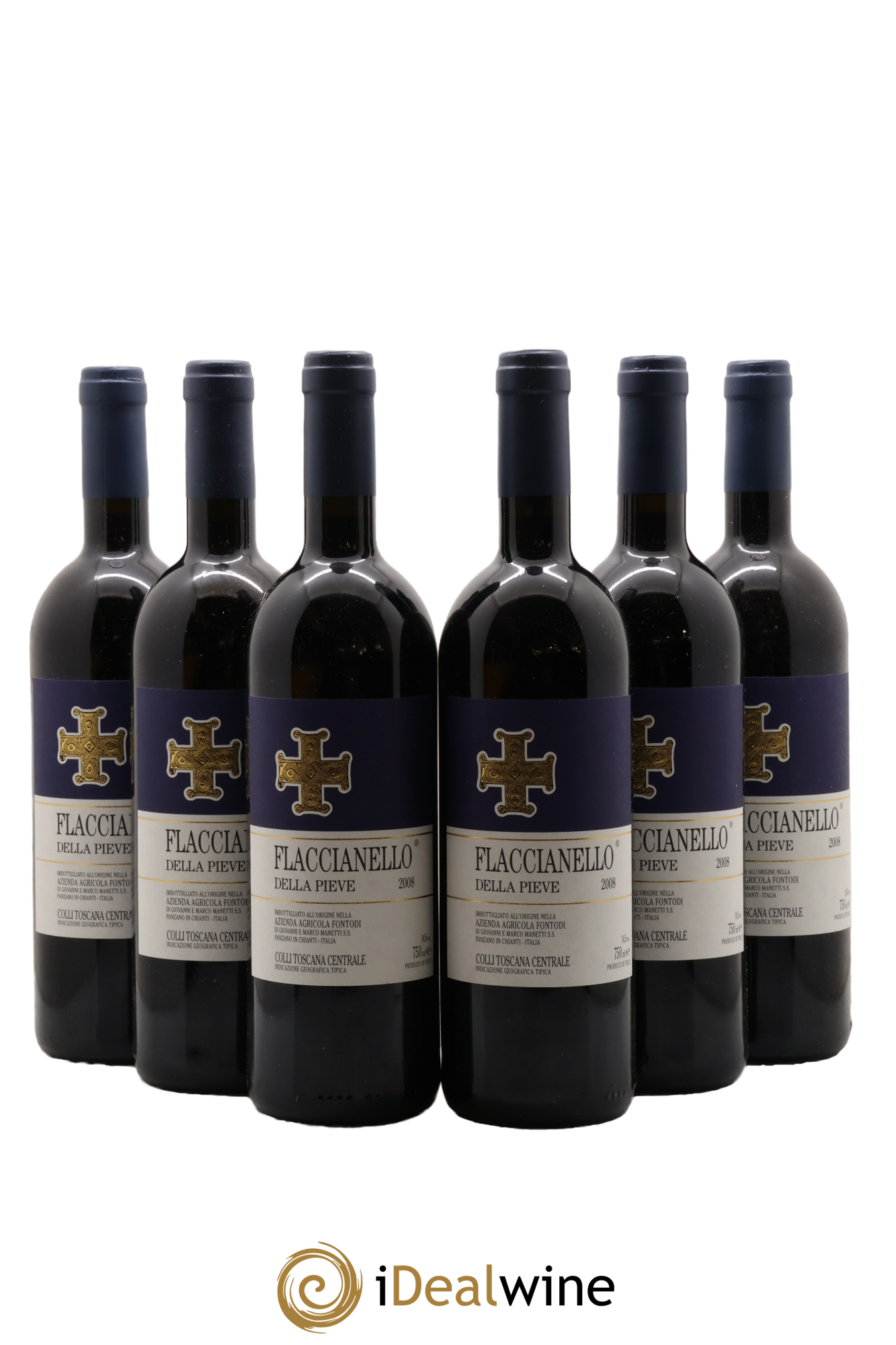 Toscana IGT Flaccianello della Pieve Azienda Agricola Fontodi 2008 - Lot de 6 bouteilles - 0