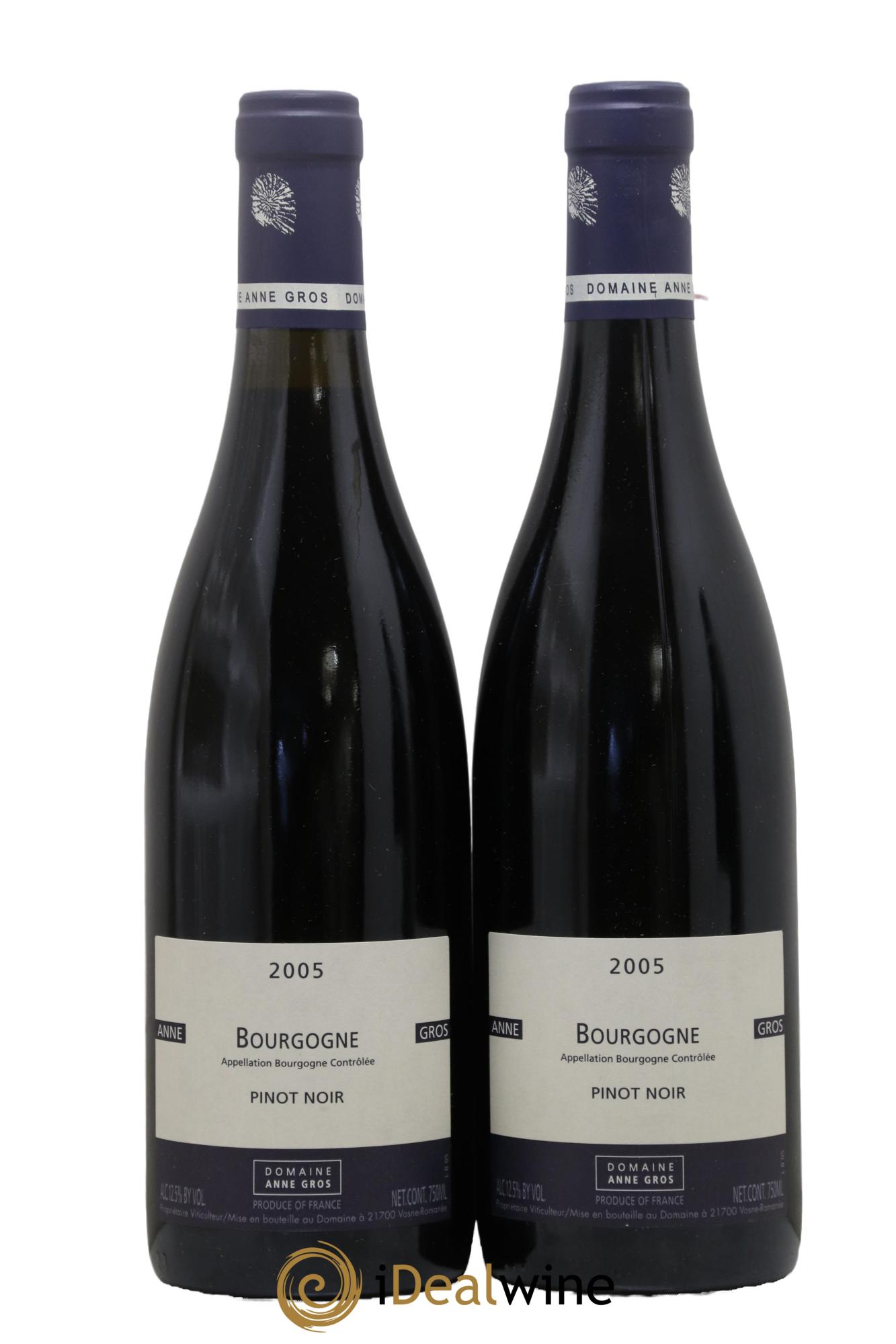 Bourgogne Pinot Noir Anne Gros 2005 - Lotto di 2 bottiglie - 0