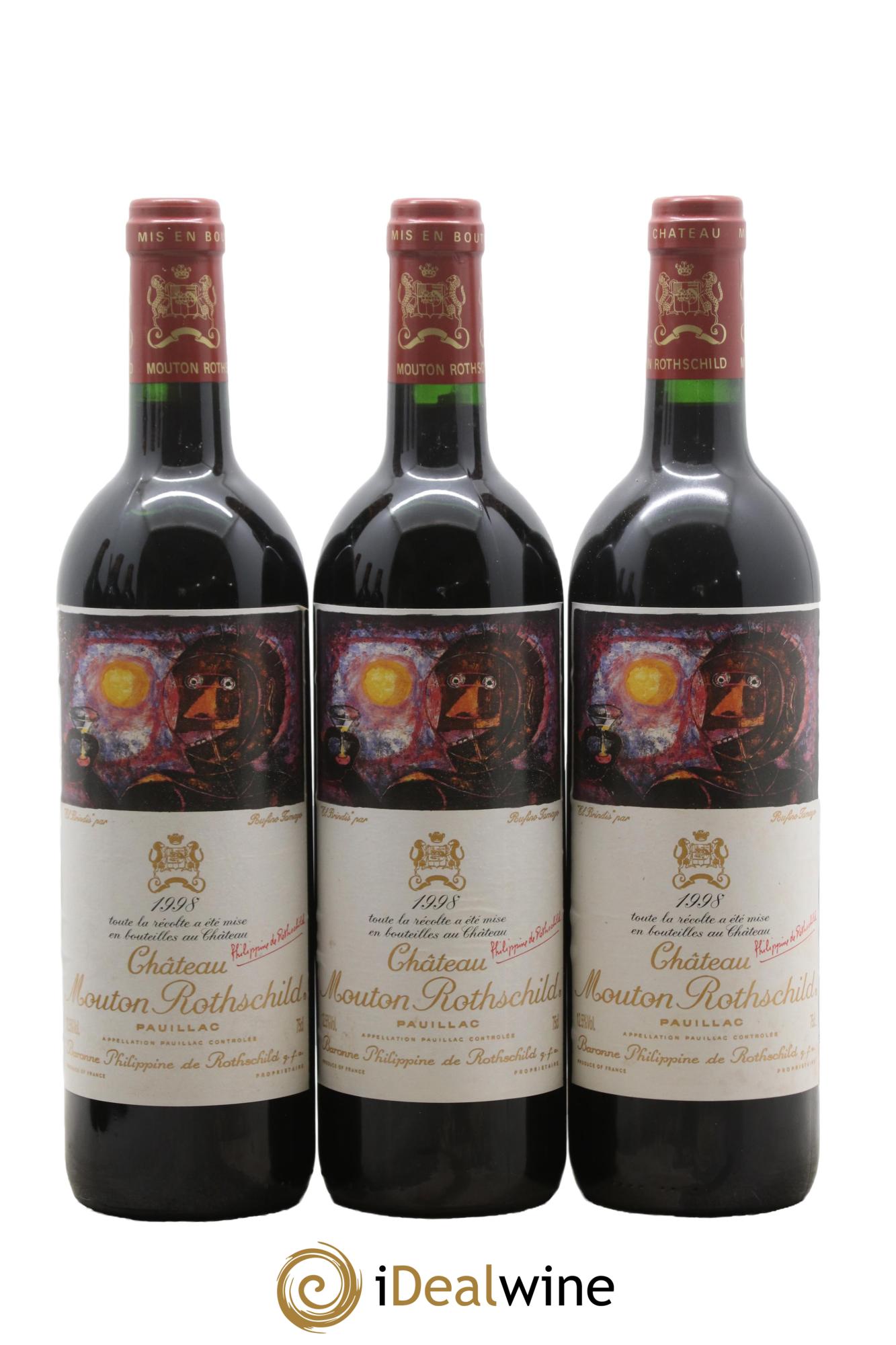 Château Mouton Rothschild 1er Grand Cru Classé 1998 - Posten von 6 Flaschen - 1