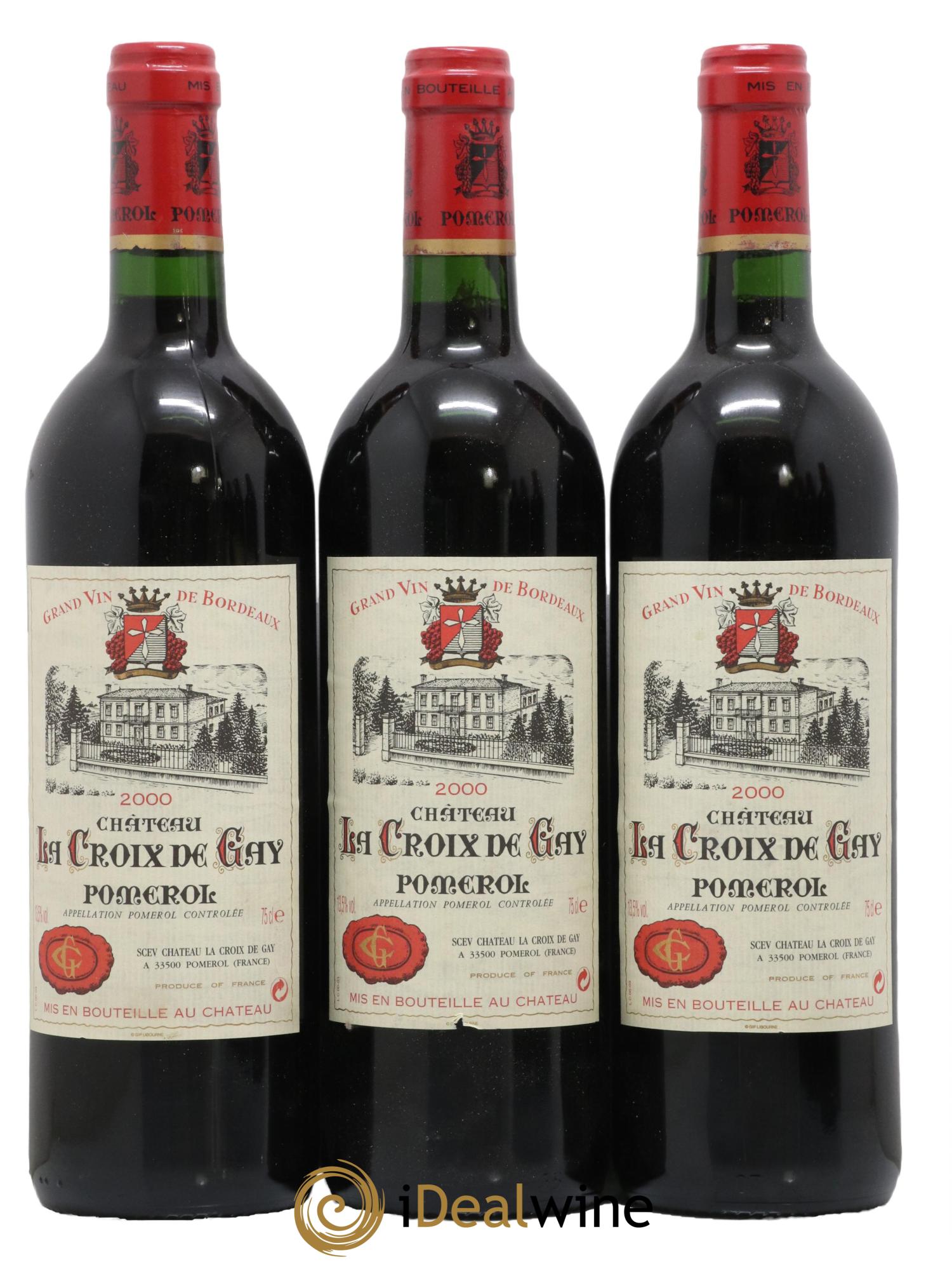 Château la Croix de Gay 2000 - Lot de 3 bouteilles - 0
