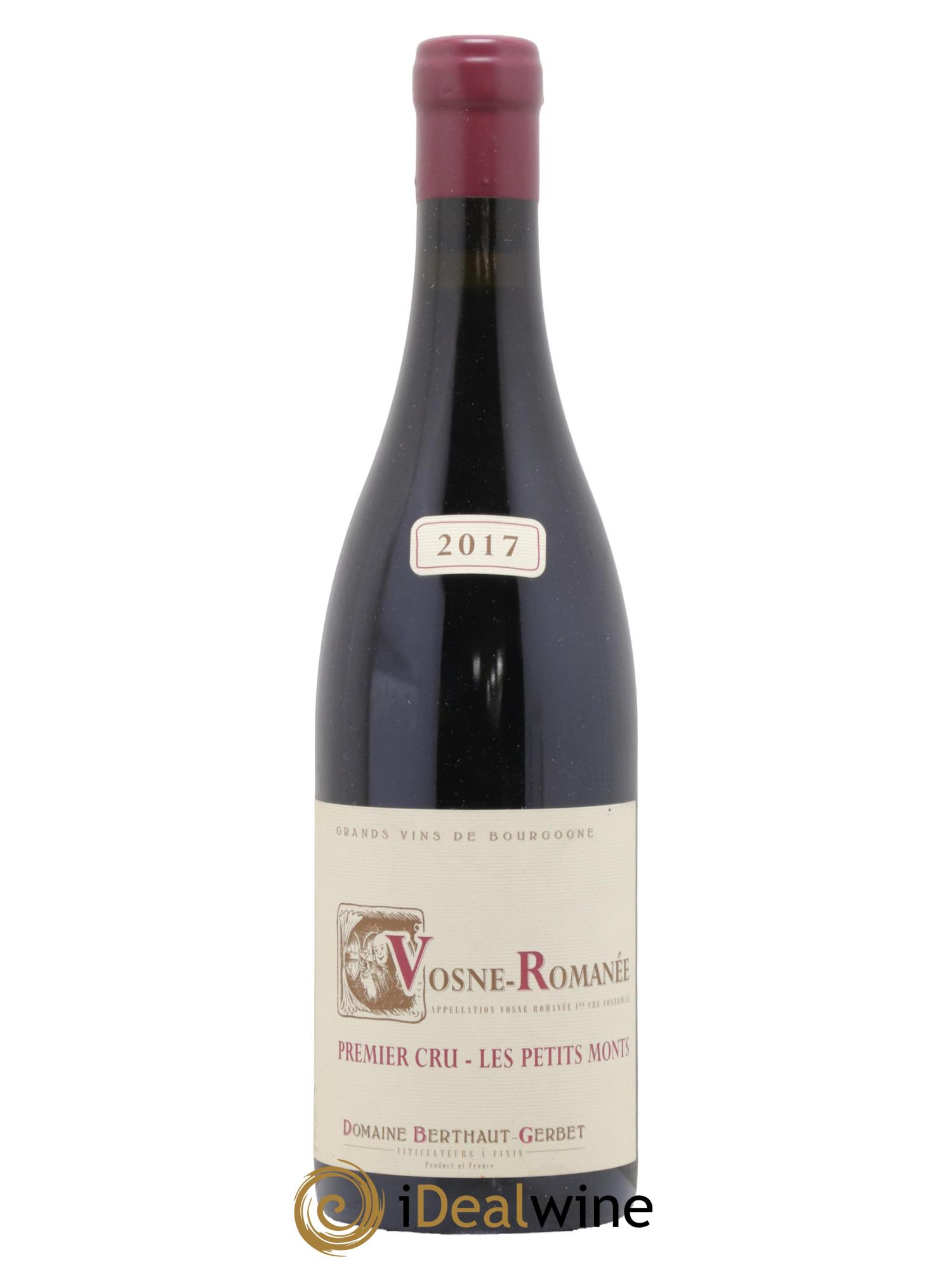 Vosne-Romanée 1er Cru Les Petits Monts Berthaut Gerbet (Domaine) 2017 - Lot de 1 bouteille - 0