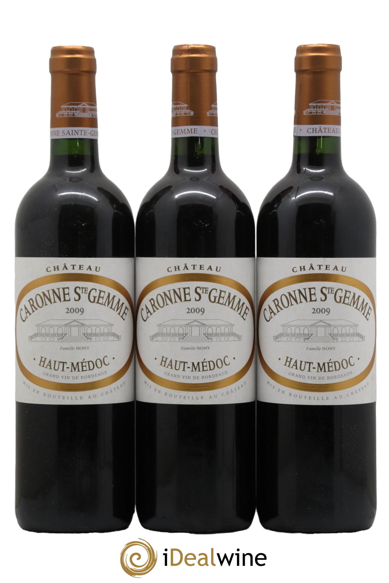 Château Caronne Sainte-Gemme Cru Bourgeois 2009 - Lot of 3 bottles - 0