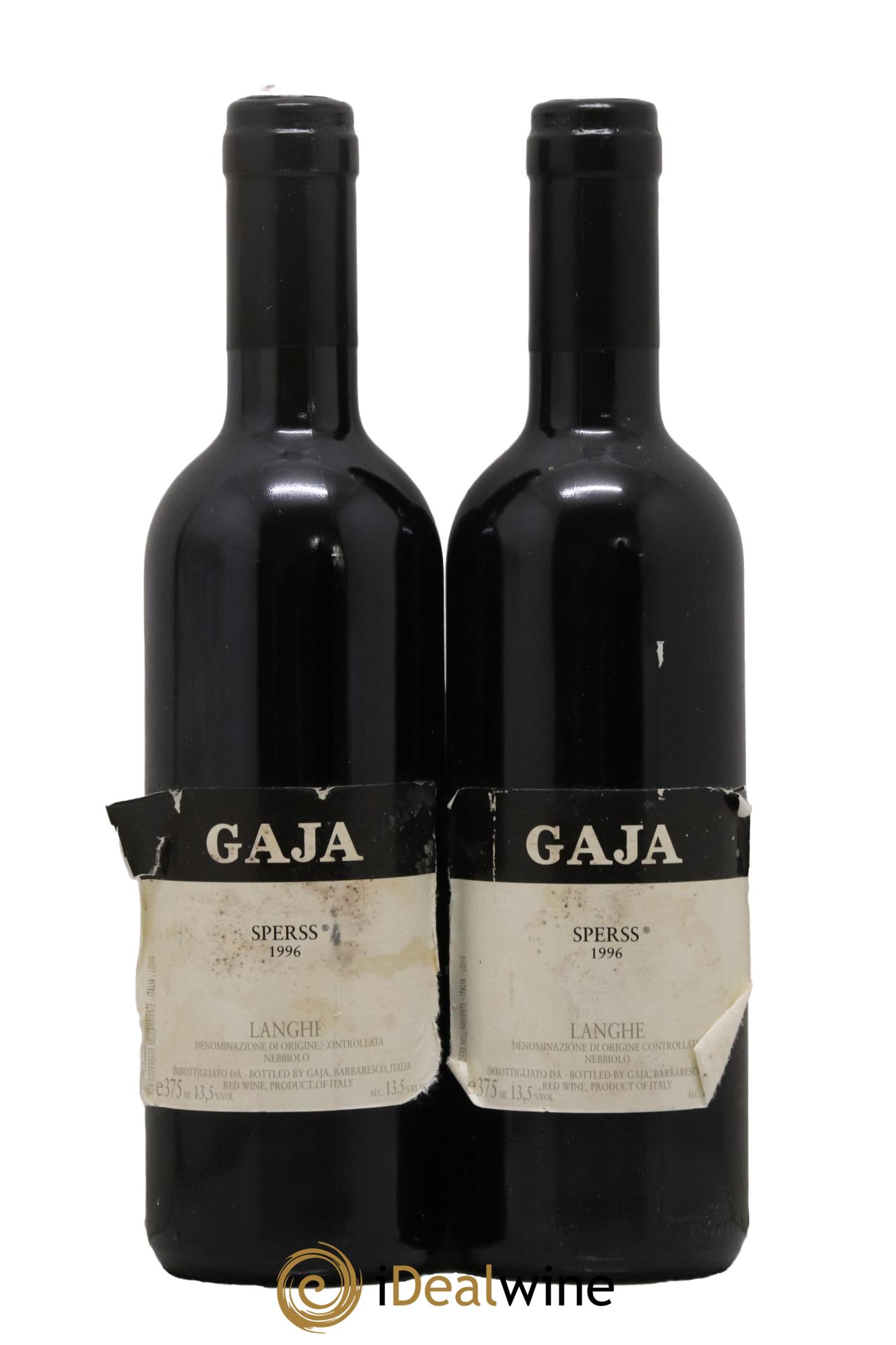 Langhe Sperss Angelo Gaja 1996 - Lot of 2 half-bottles - 0